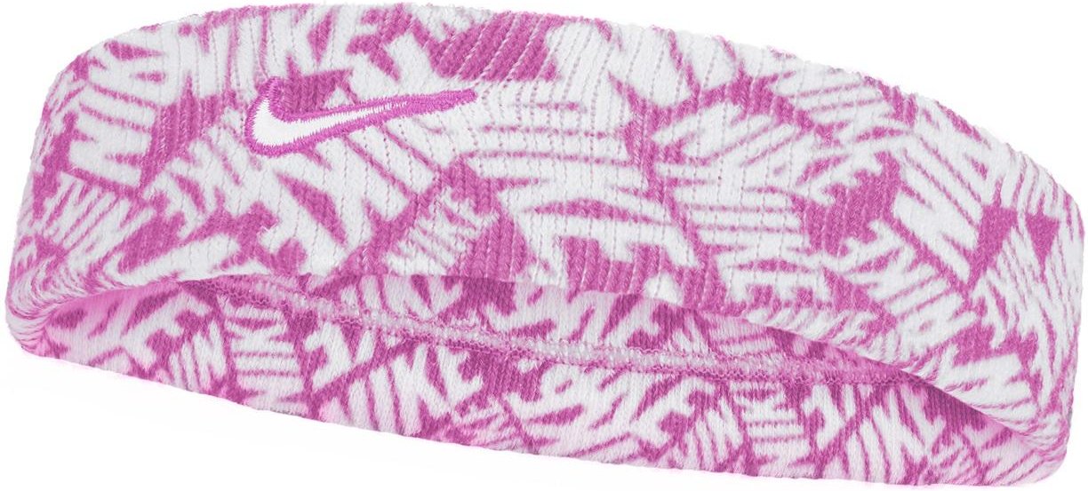 Nike - "Classic" Stirnband, Dri-FIT (Pink/Weiß)