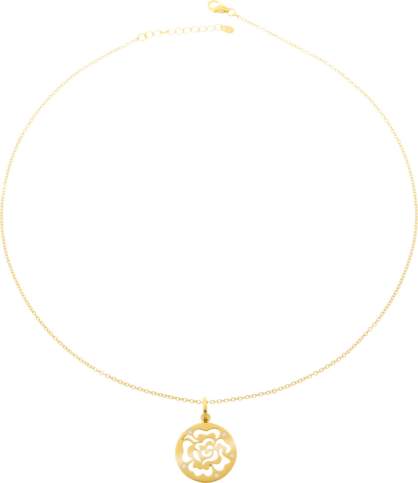 Orphelia „Fiore“ Damenkette aus 925 Sterling Silber mit Anhänger - Gold ZH-7079/2