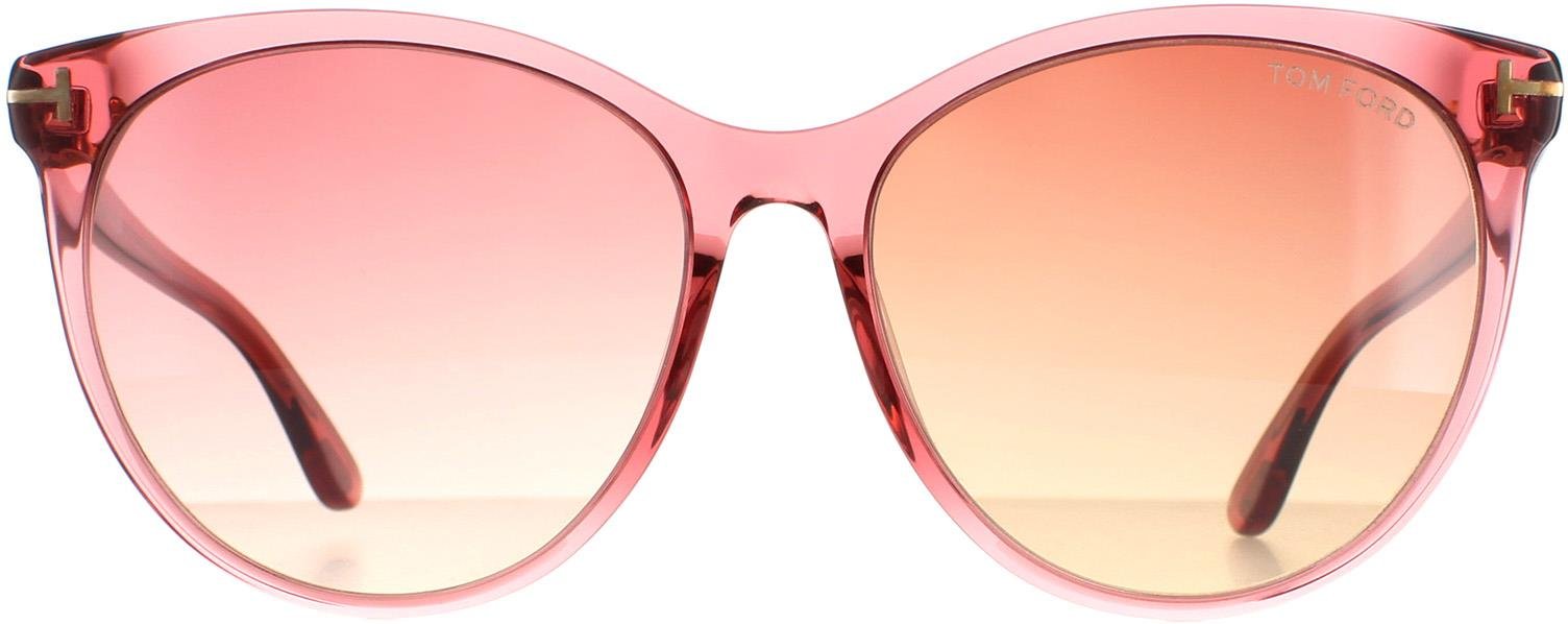Tom Ford Rund Damen Glänzend Transparent Antik Rosa Rosa Farbverlauf Maxim FT0787
