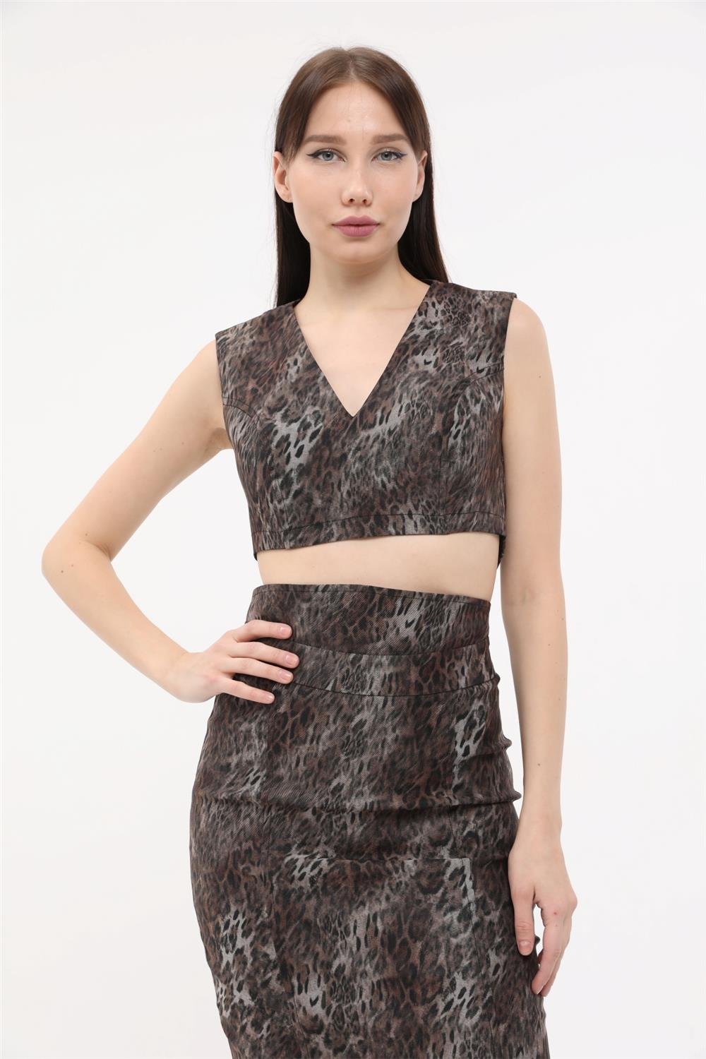 TopLeo Druck Crop Top