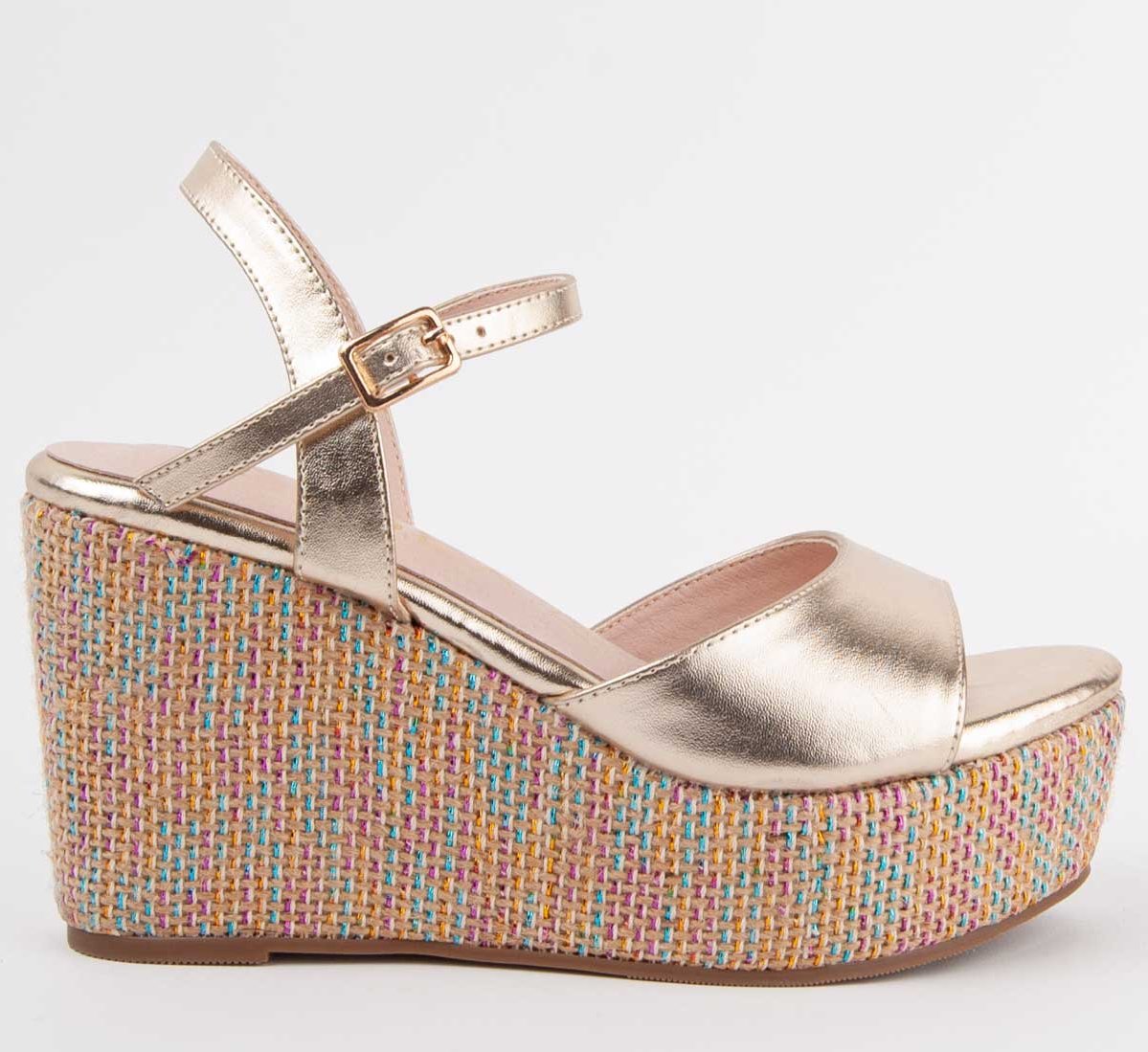 Montevita Sandale Mit Keilabsatz Salia12 Gold