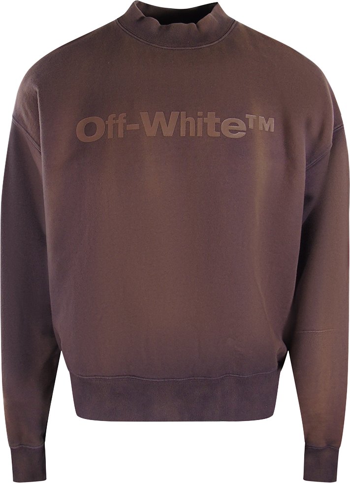 Off-White Laundry Logo Skate Fit Aubergine Lila Sweatshirt