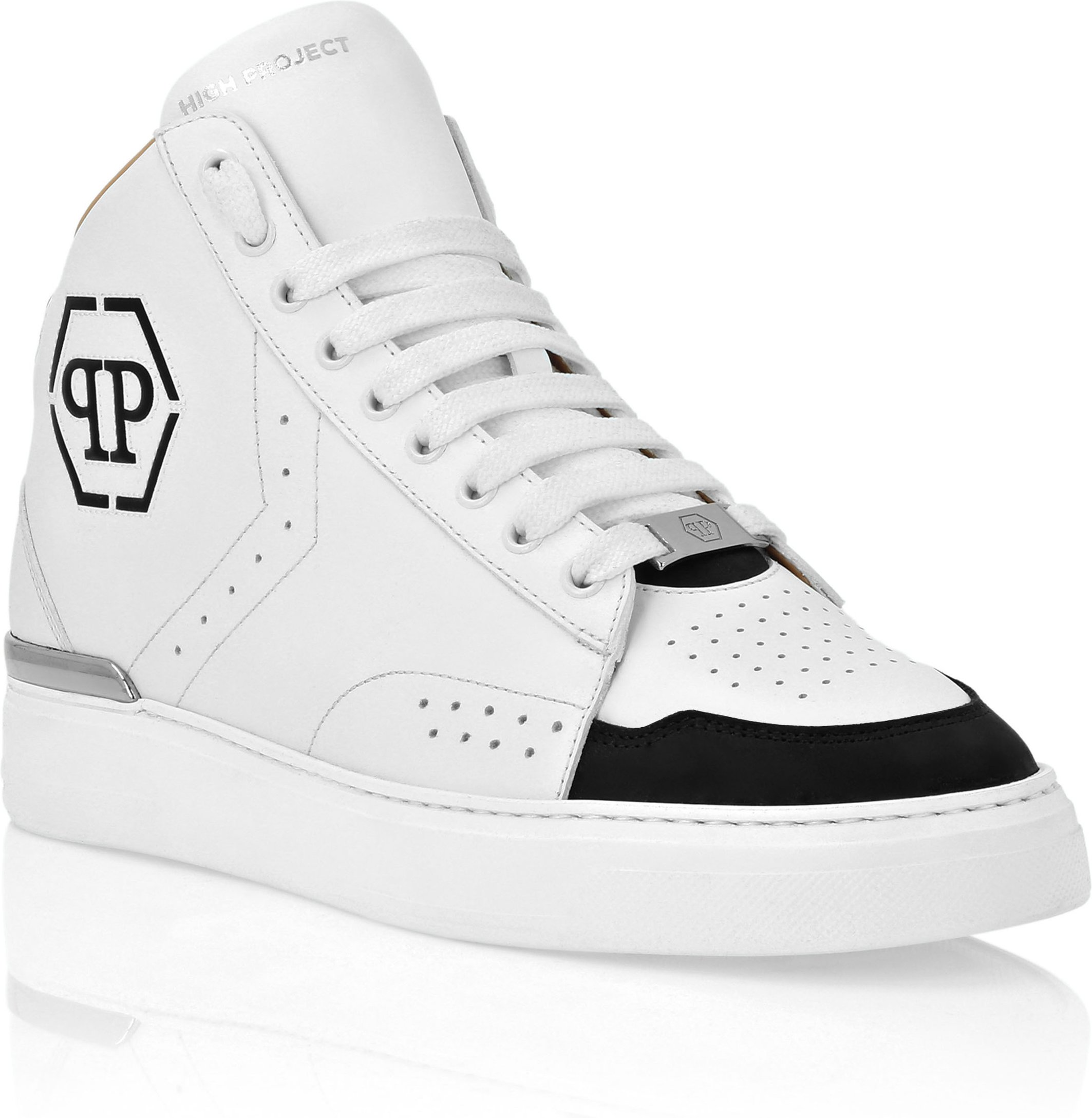 Thumbnail - Leather Mid-Top Sneakers Hexagon