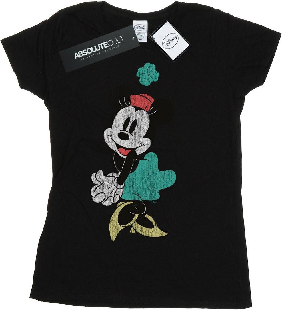 Disney - "Minnie Mouse Shamrock Hat" T-Shirt für Damen (Schwarz)