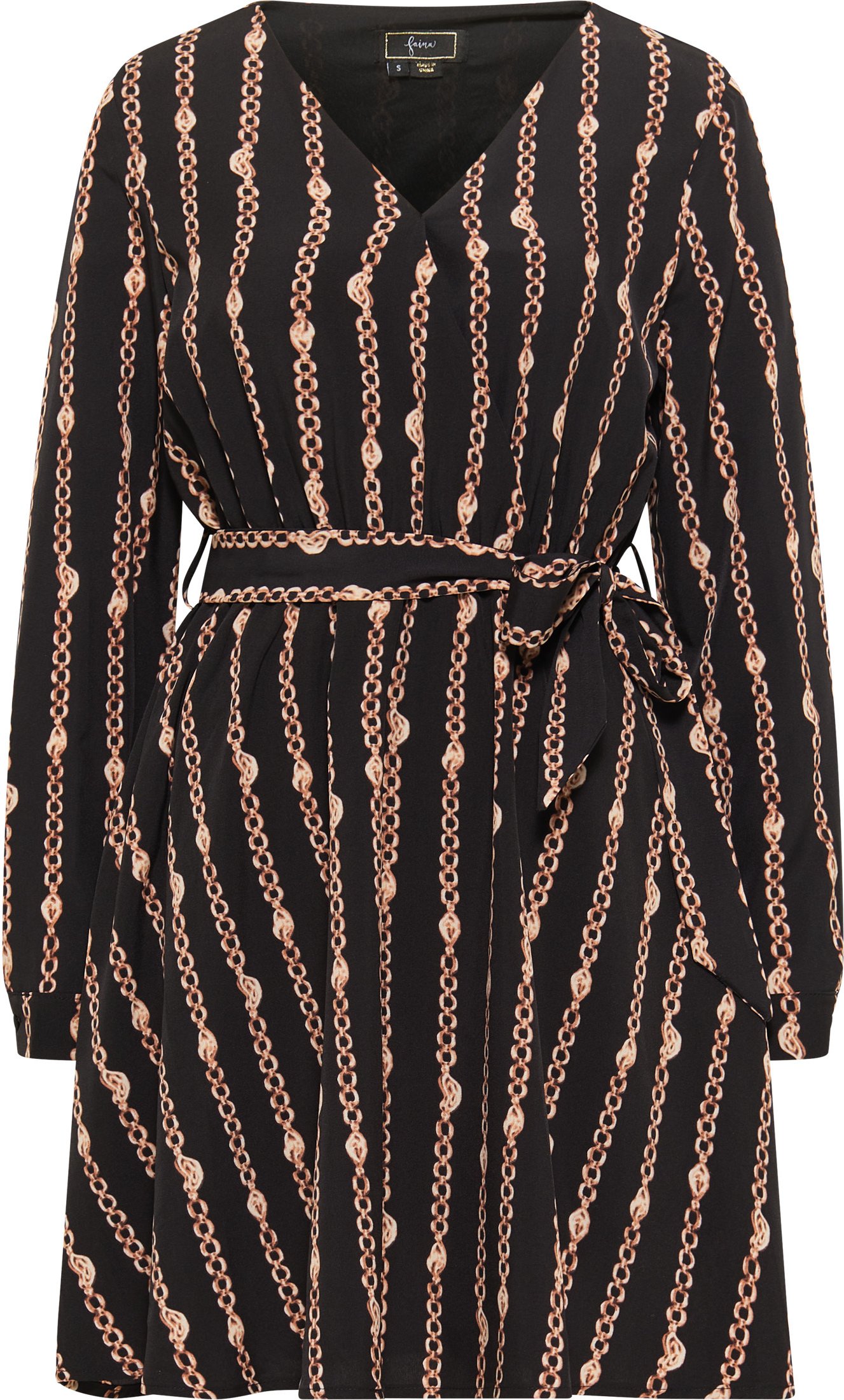 Faina Midikleid Damen schwarz