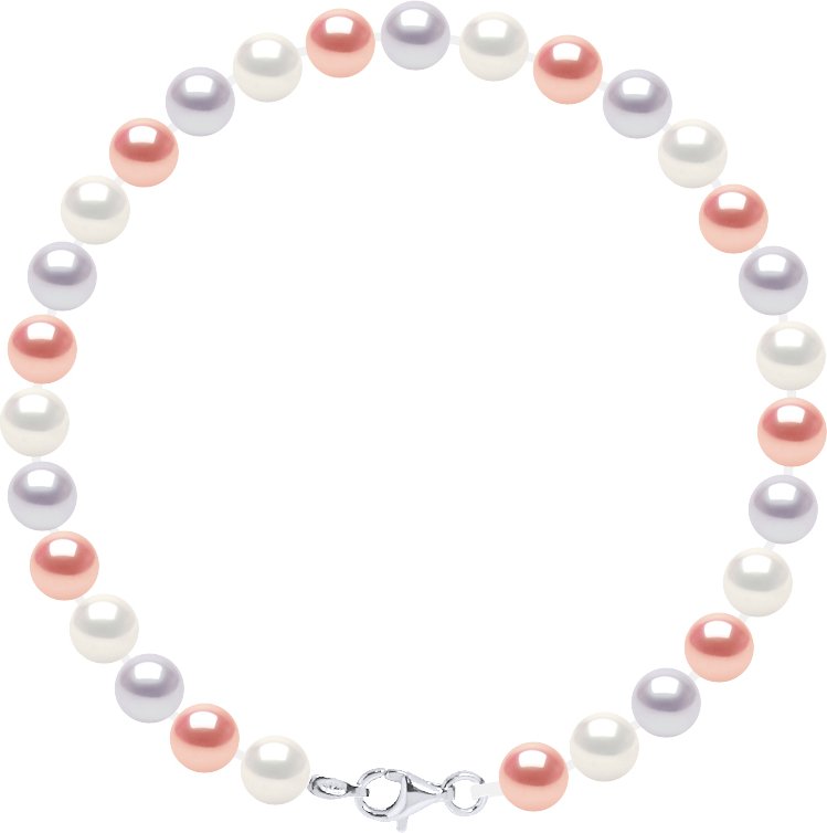 Armband aus echten Süßwasser-Zuchtperlen rund 6-7 mm