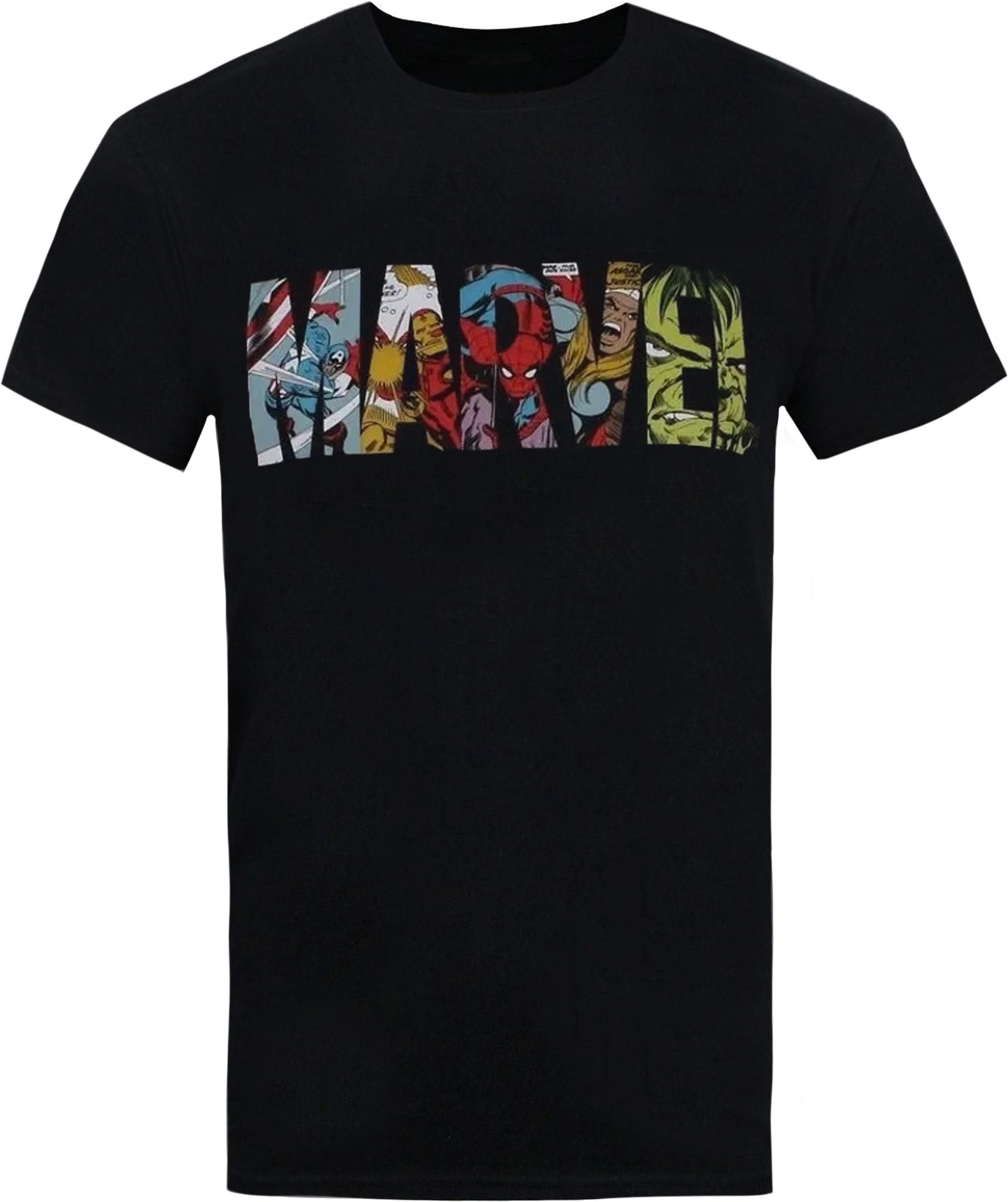 Marvel - T-Shirt Logo für Herren (Schwarz)