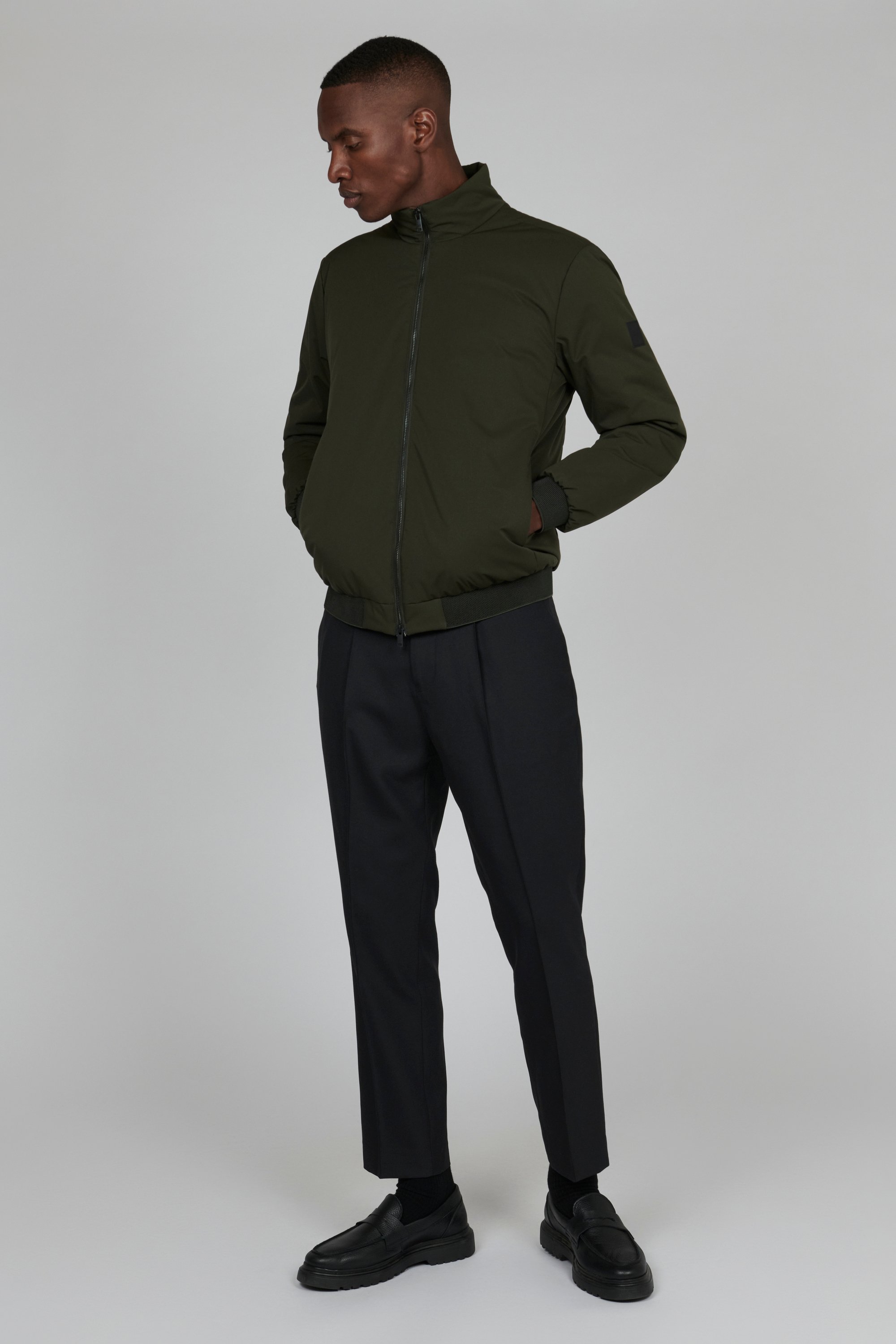 Jacke Gerade Passform olive