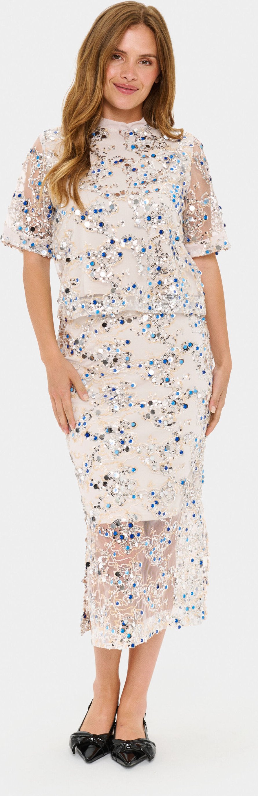 Kurzarm-Bluse NeldaSZ Kurzarm-Bluse Gerade Passform