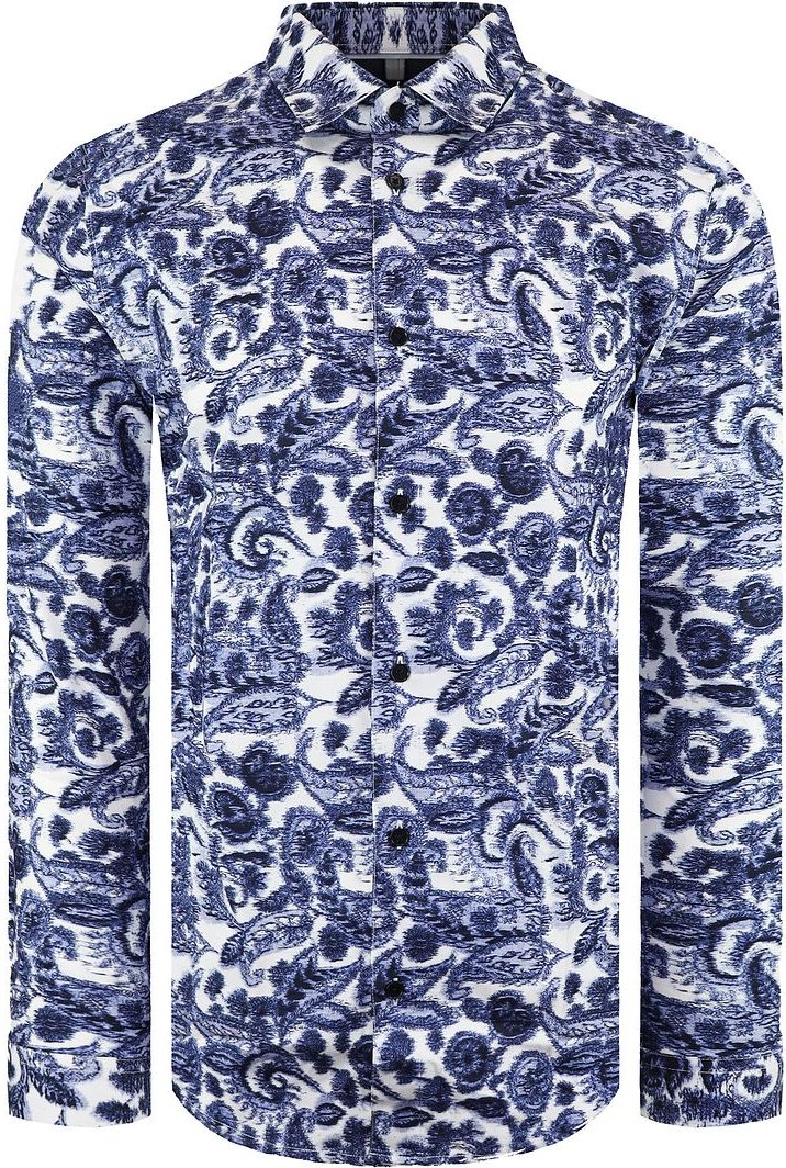 Ted Baker Uldale Mens White/Blue Petersiliehemd