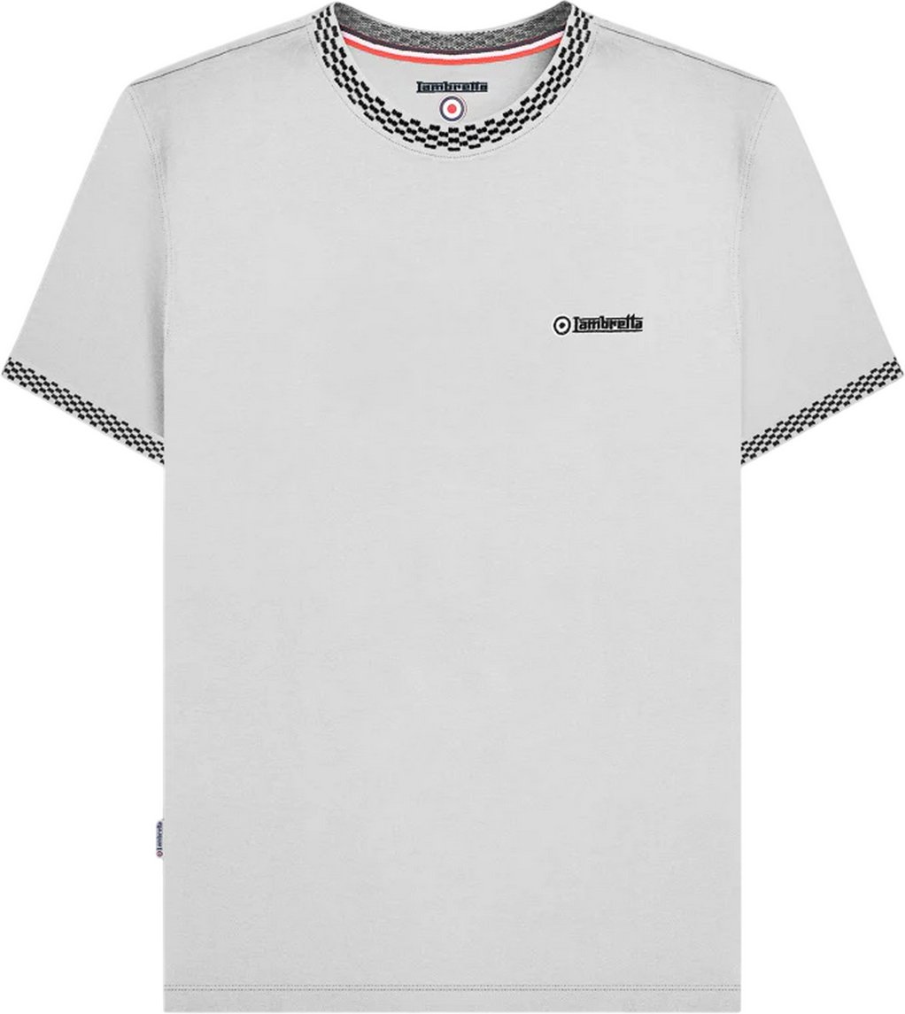 Lambretta - T-Shirt für Herren, Ringer-Stil (Weiß)