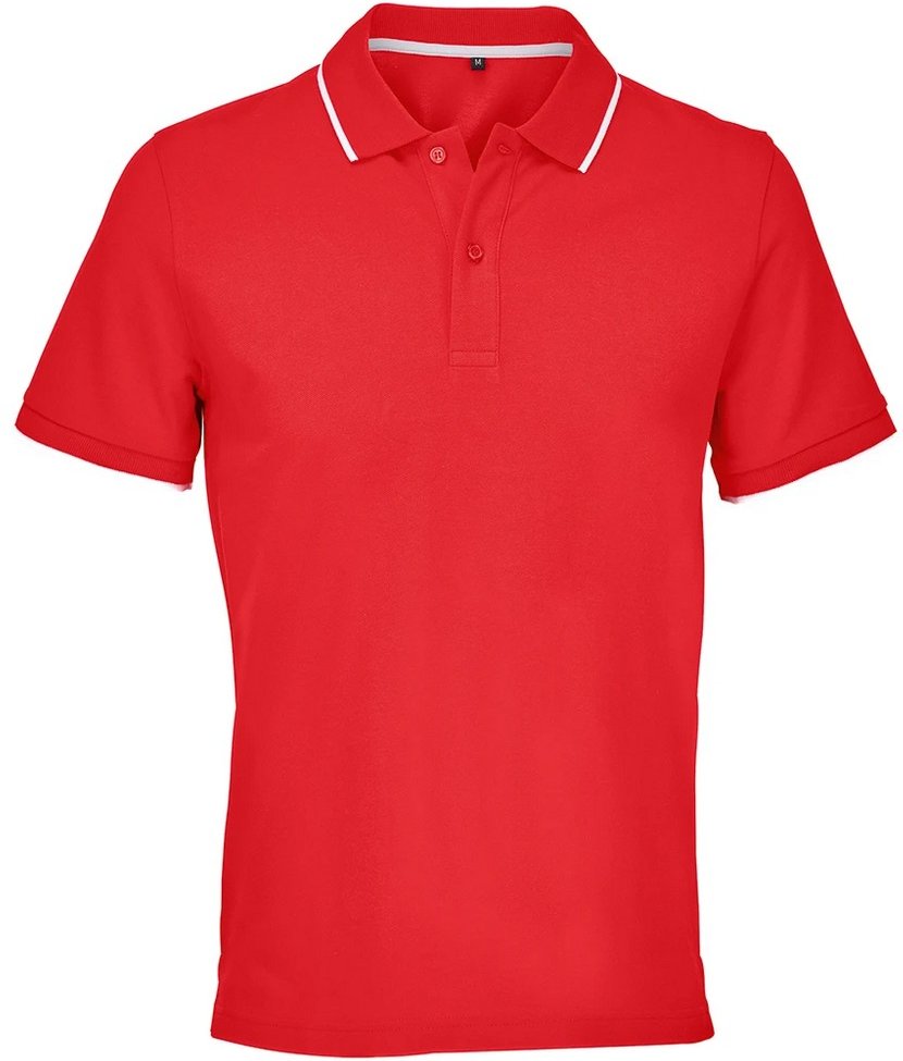 SOLS - "Palermo" Poloshirt für Herren/Damen Unisex (Leuchtend Rot/Weiß)