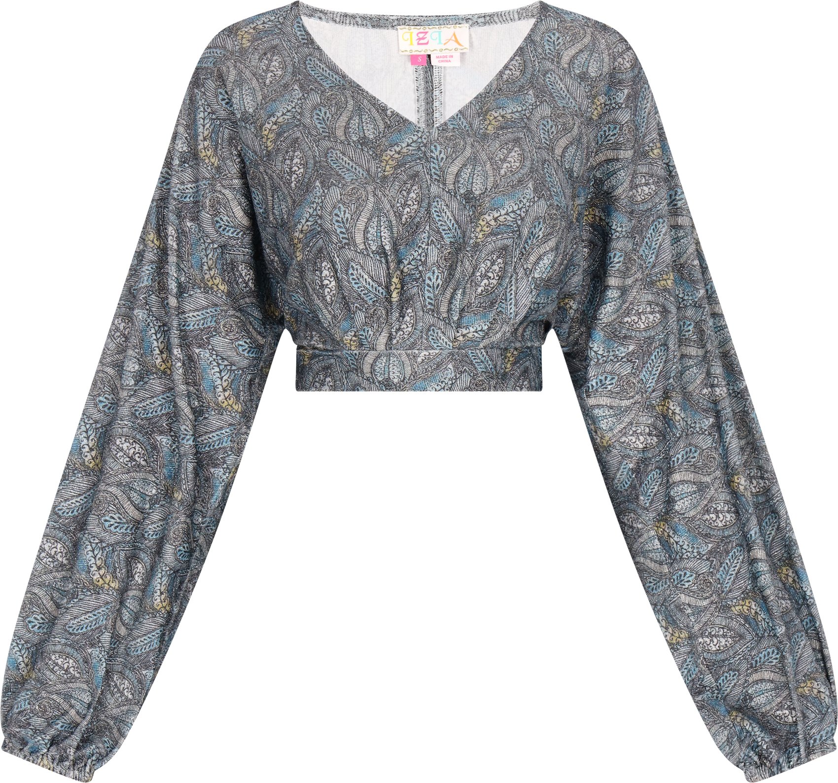 IZIA Bluse Damen Aqua Mehrfarbig