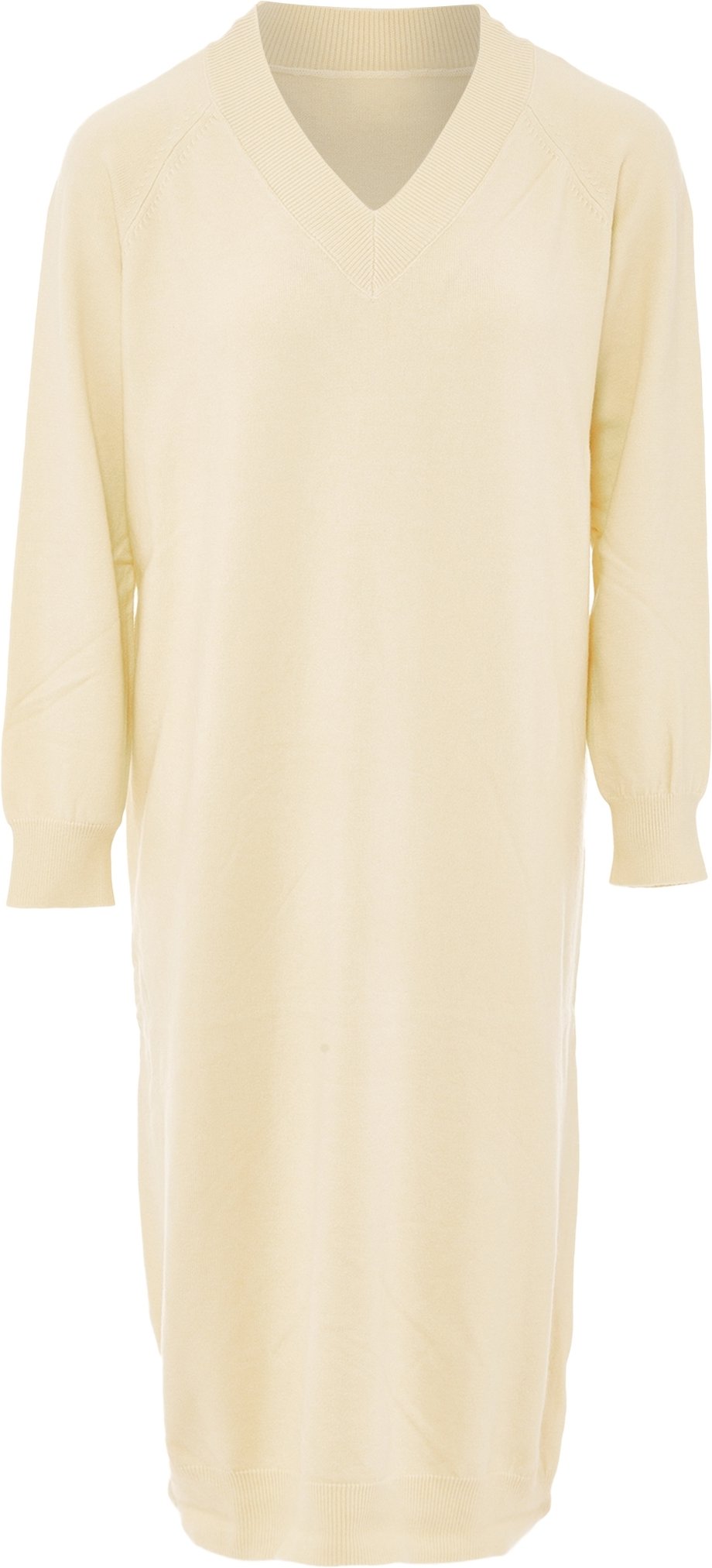 RISA Strickkleid Damen Wollweiß