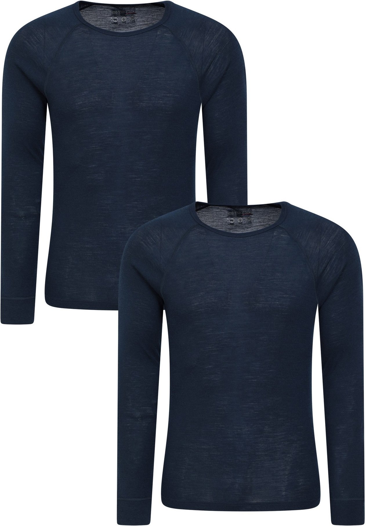 Mountain Warehouse Herren Merinowolle Base Layer Top (2er Pack) (Navy)