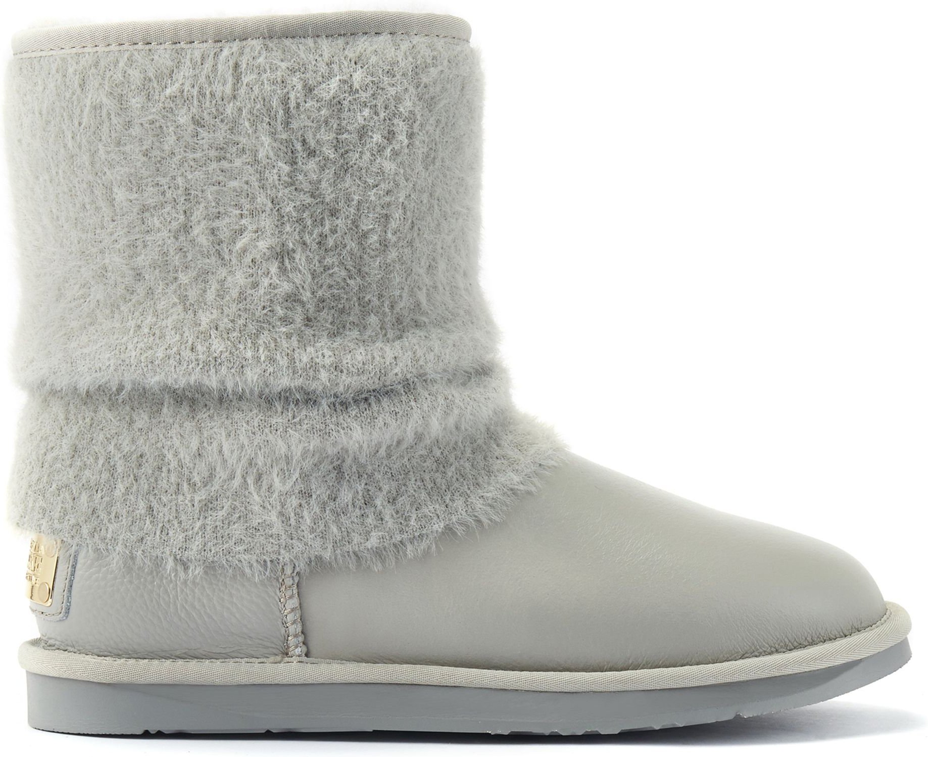 Fame Short Ice Gray Ankle Boots