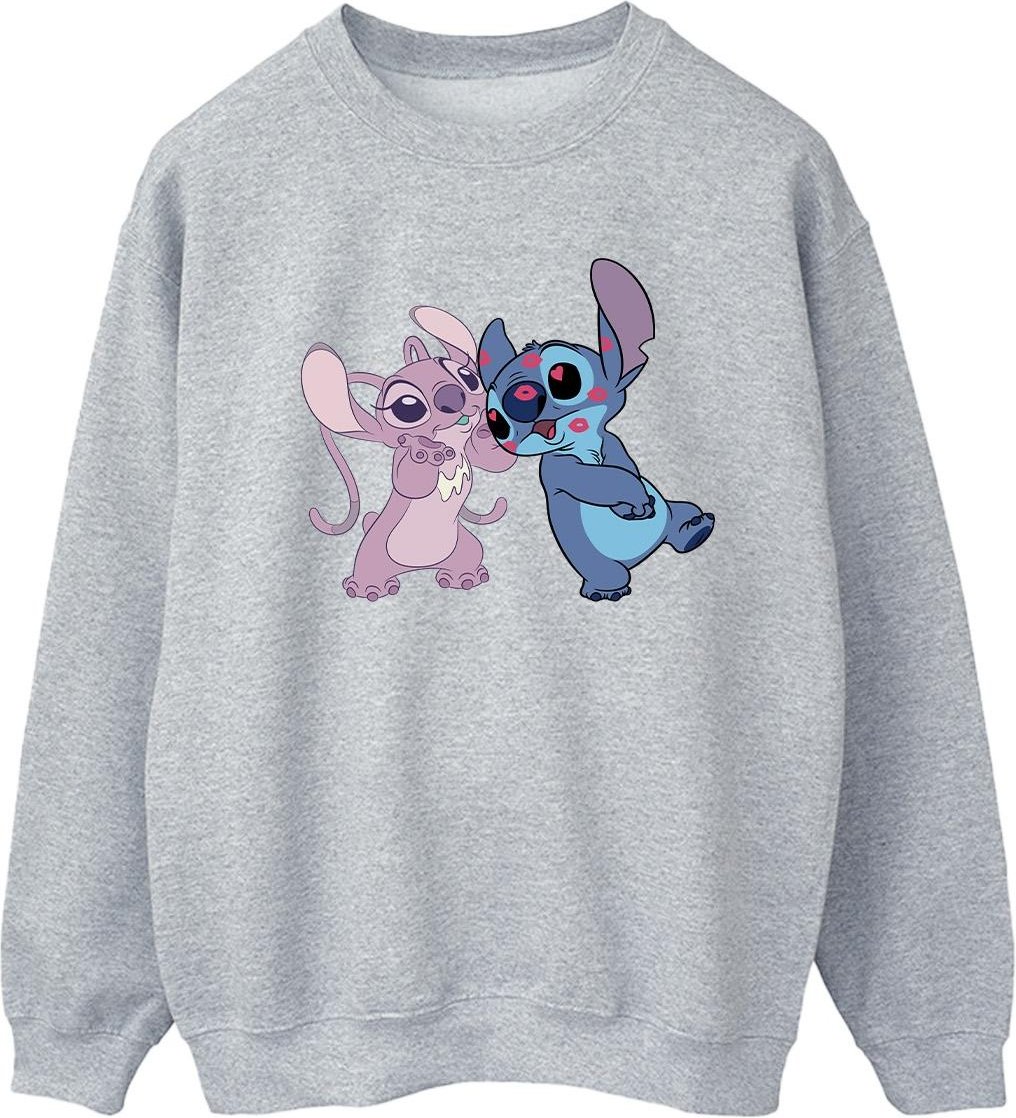 Disney Lilo & Stitch Kisses Sweatshirt für Damen/Damen (Sport grau)