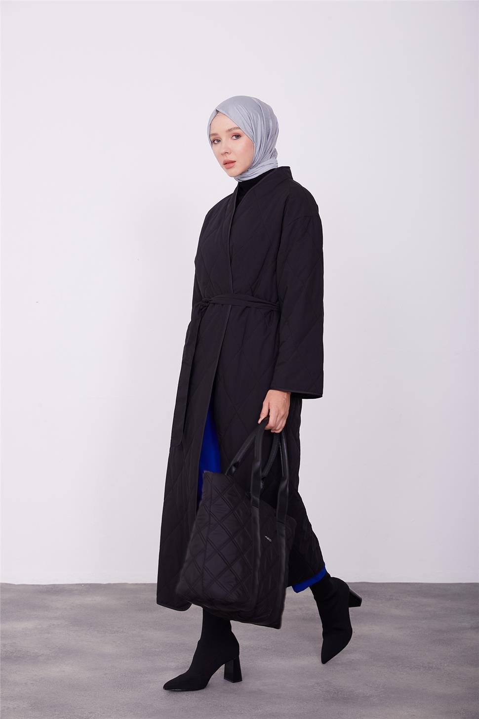 Armine Steppmantel mit Taillenbund