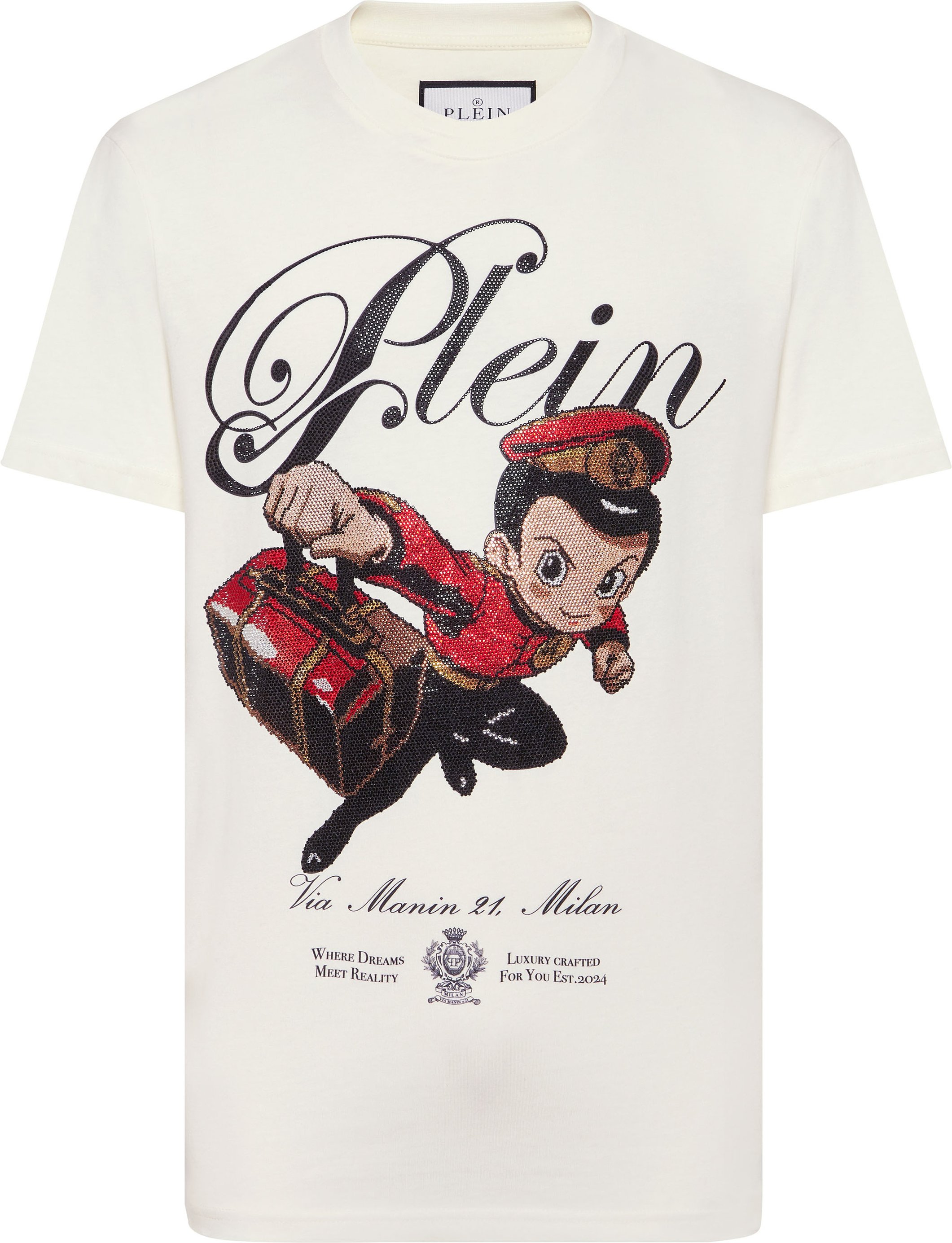 Round Neck T-Shirt Plein Boy Stones