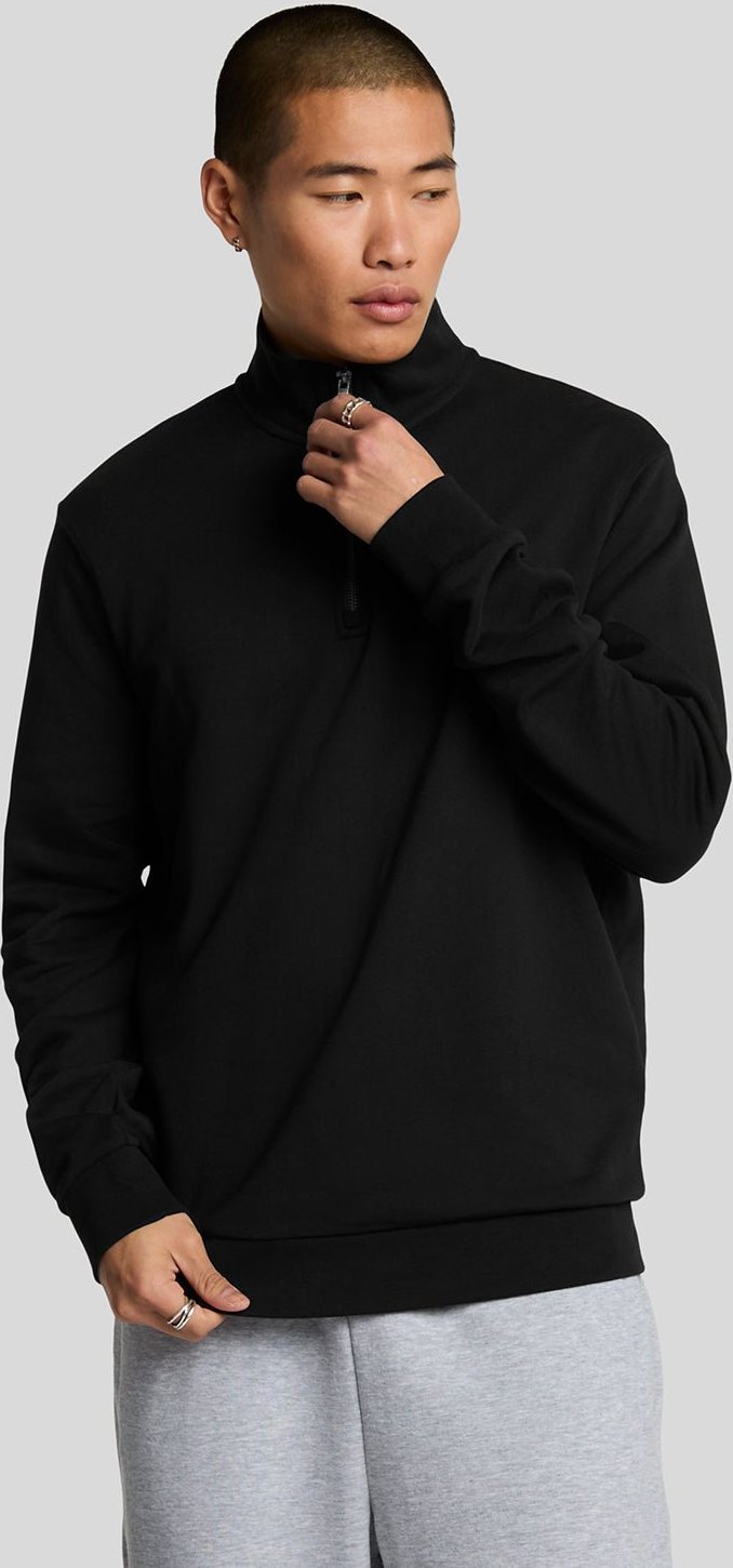 Lyle & Scott Sweatshirt mit 1/4-Reißverschluss – Schwarz
