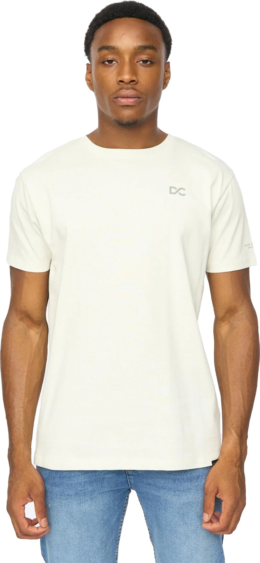 Duck and Cover - "Trimlines" T-Shirt für Herren, Schwer (Naturweiß)