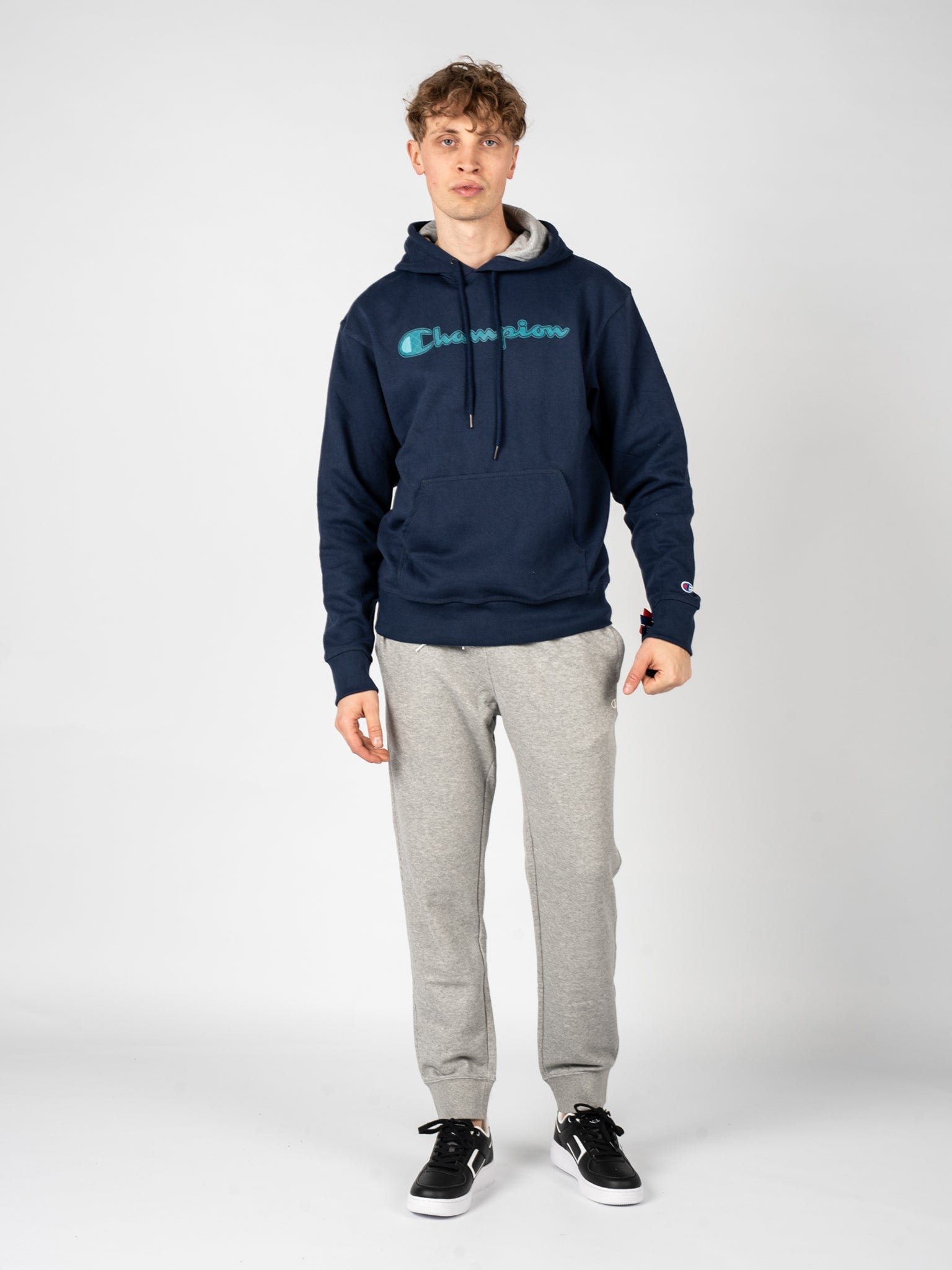 Champion Sweatshirt Hoodie Herren Blau