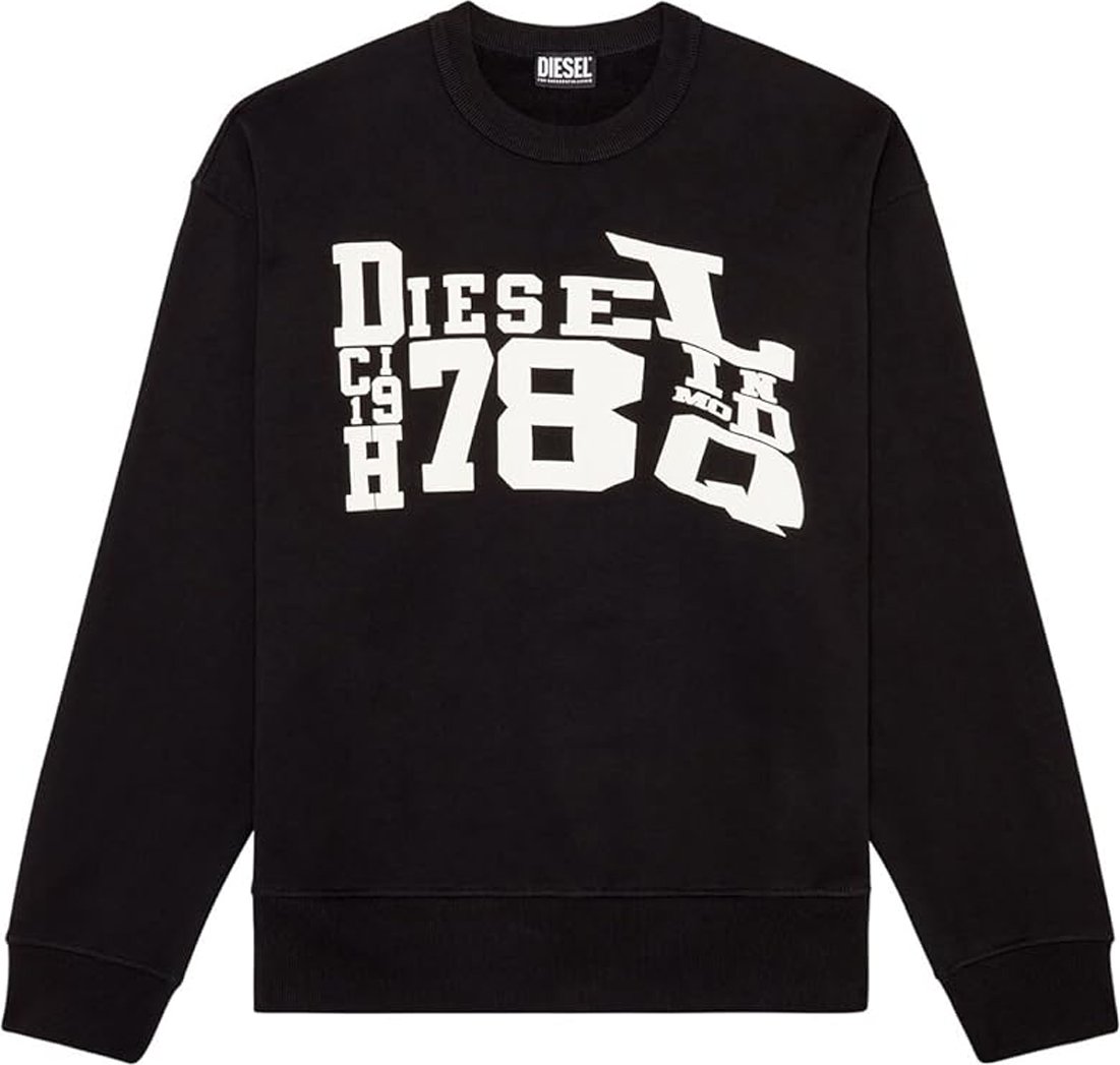 Diesel - Sweatshirt für Herren/Damen Unisex, Logo (Schwarz)