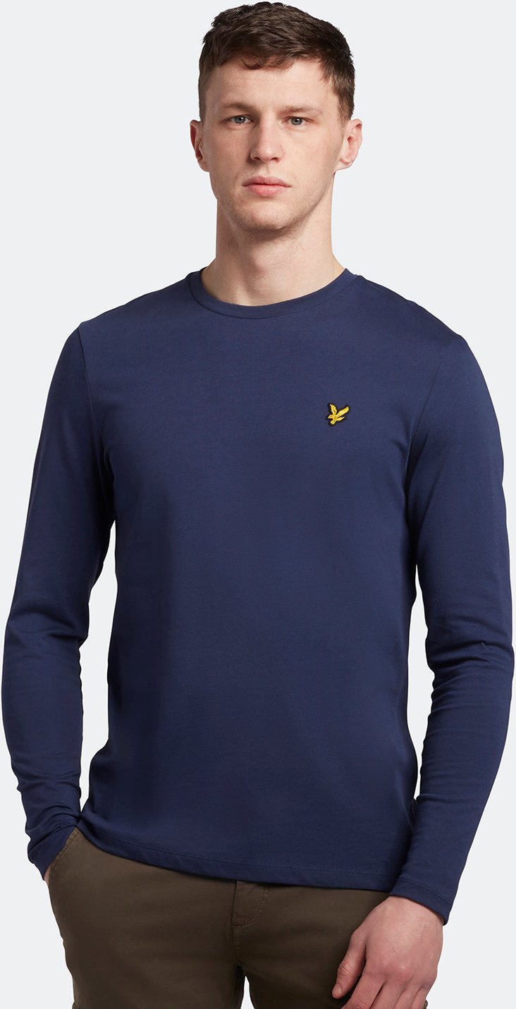Lyle & Scott Schlichtes Langarm-T-Shirt in Navy