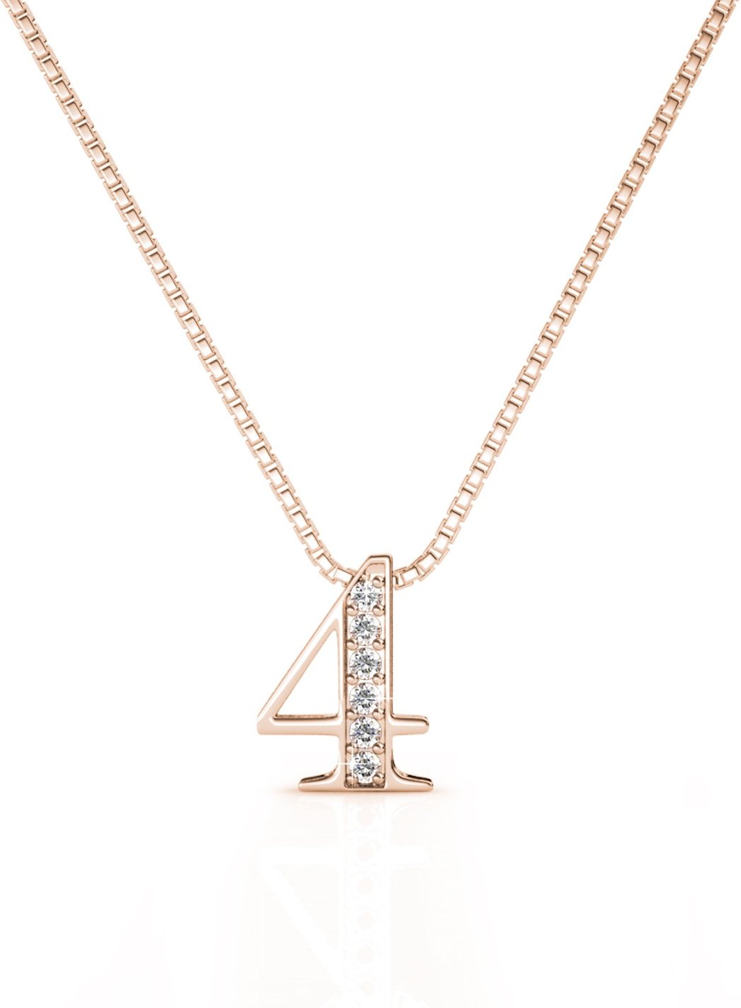 Anhänger Nummer 4 - Roségold und Kristall