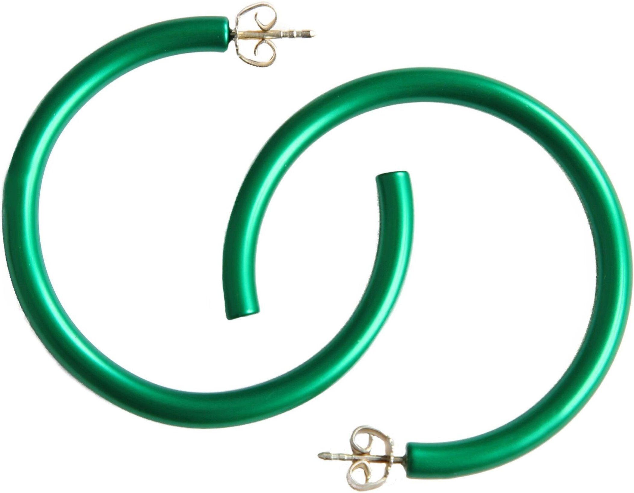 DeMarie Creolen Metall eloxiertes Aluminium Matt/Glanz Grün