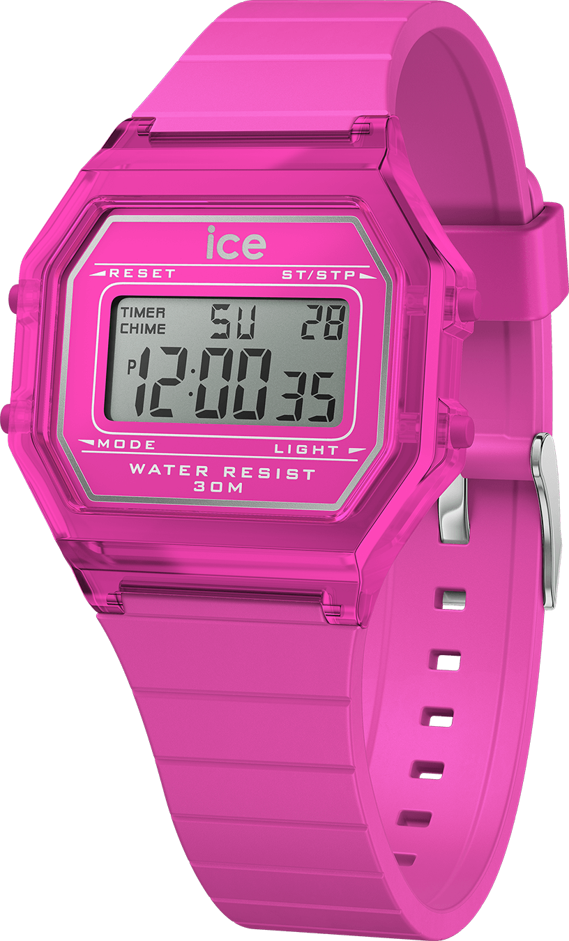 Ice Watch Ice Digit Retro - Neonpink - Klare Mädchenuhr in Pink 022887