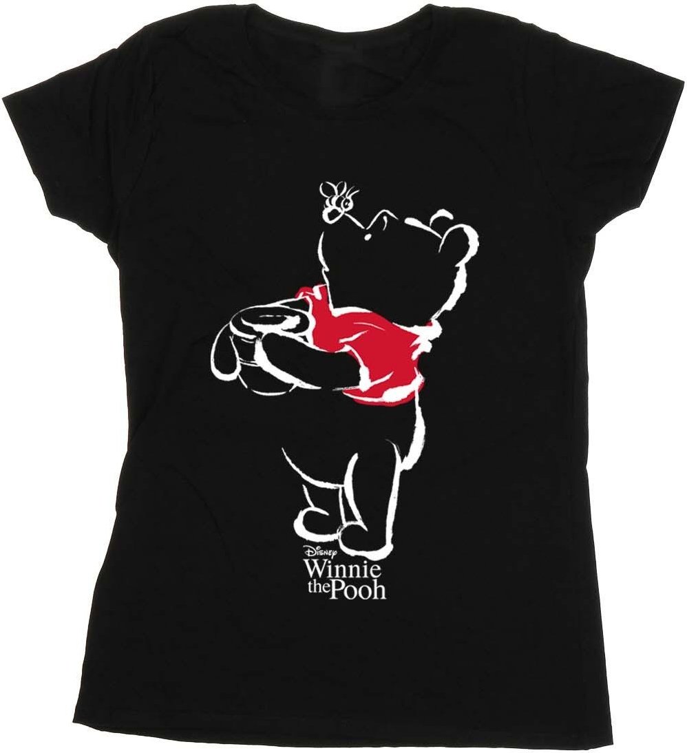 Disney - "Winnie The Pooh Drawing" T-Shirt für Damen (Schwarz)