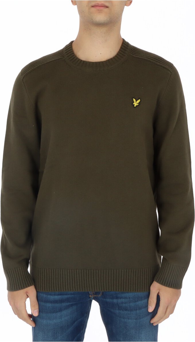 Crew-Neck-Pullover Oliv Lm703