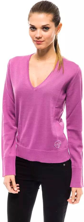 V-Ausschnitt Strickpullover Mo14222