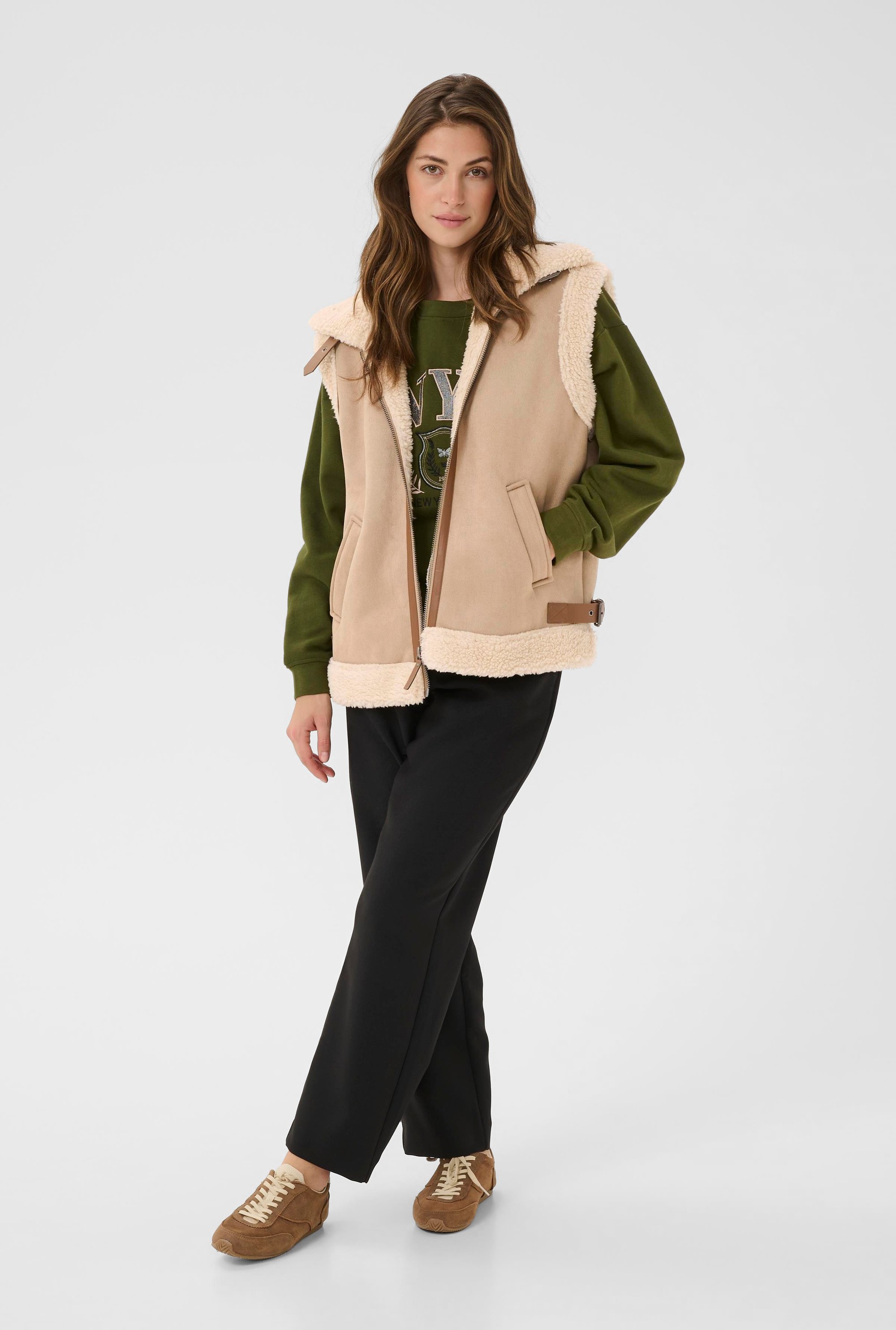 Weste CRUma Weste Loose fit beige