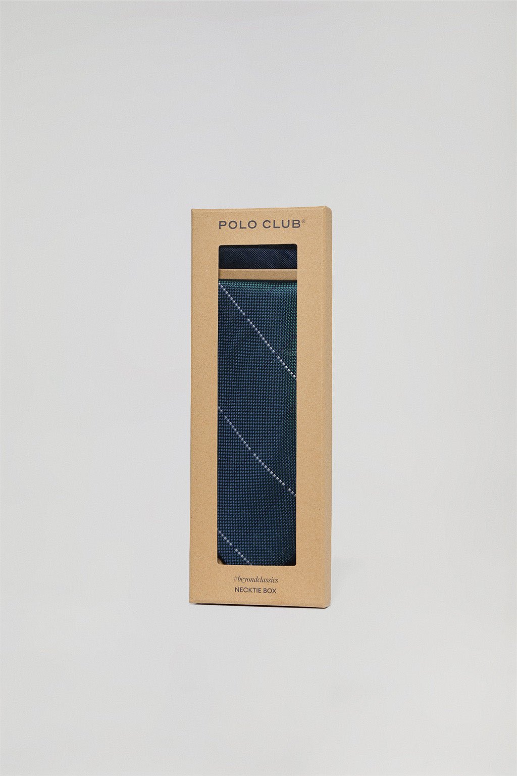 Pack mit Krawatte und Einstecktuch aus Seide mit Polo Club Stickerei