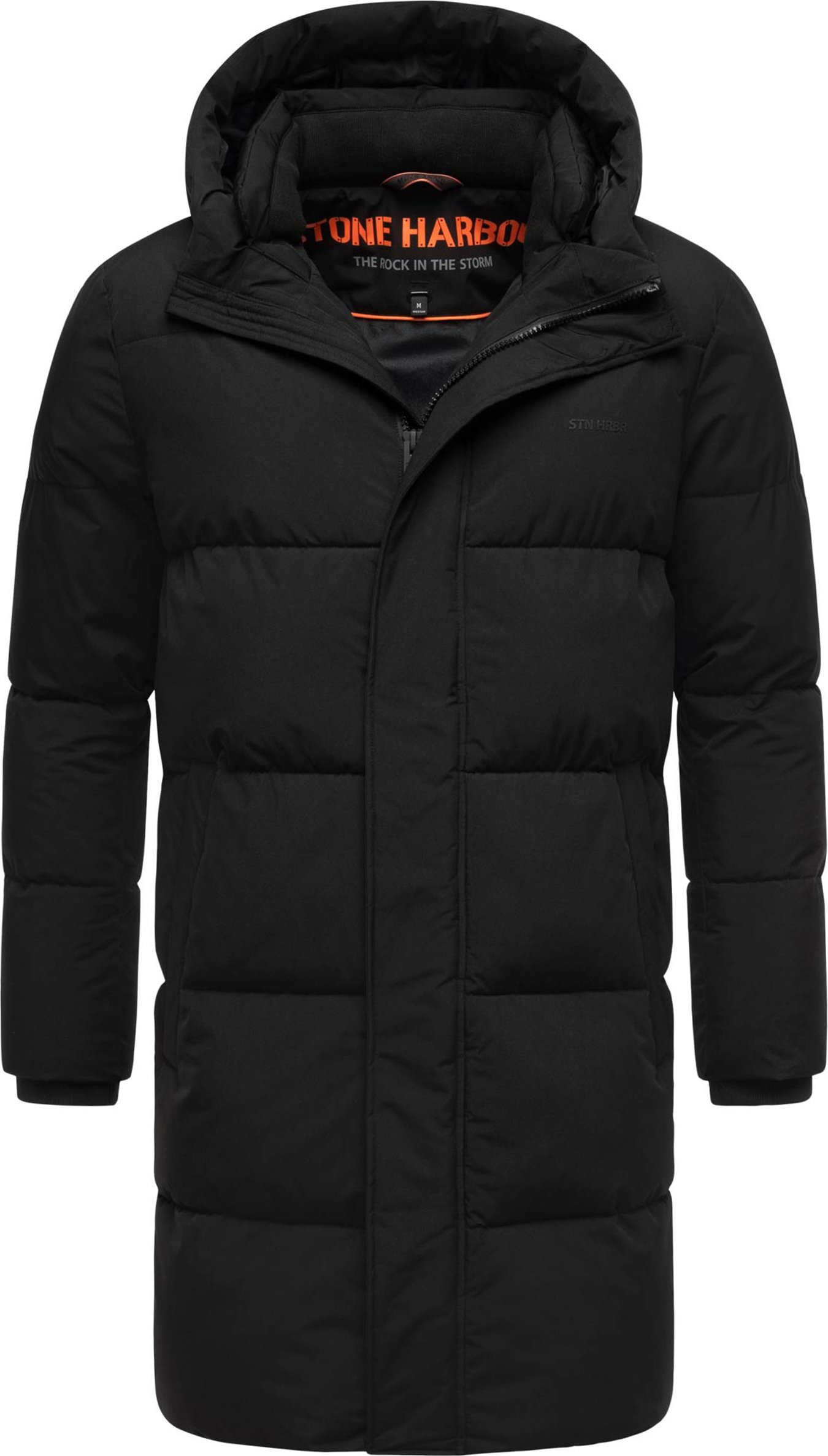 Stone Harbour Herren Steppmantel Hadrieen mit Fleecefutter & Kapuze