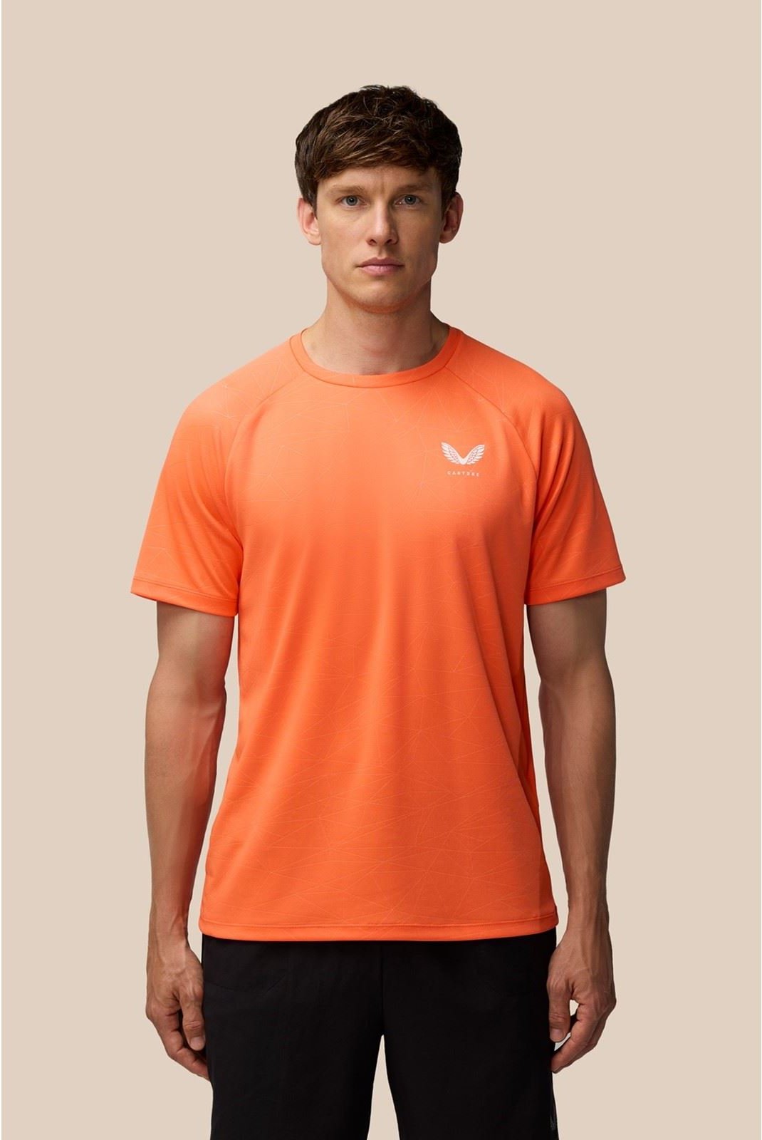 Castore Adapt Trainings-T-Shirt Polyester Herren Orange Sportshirts
