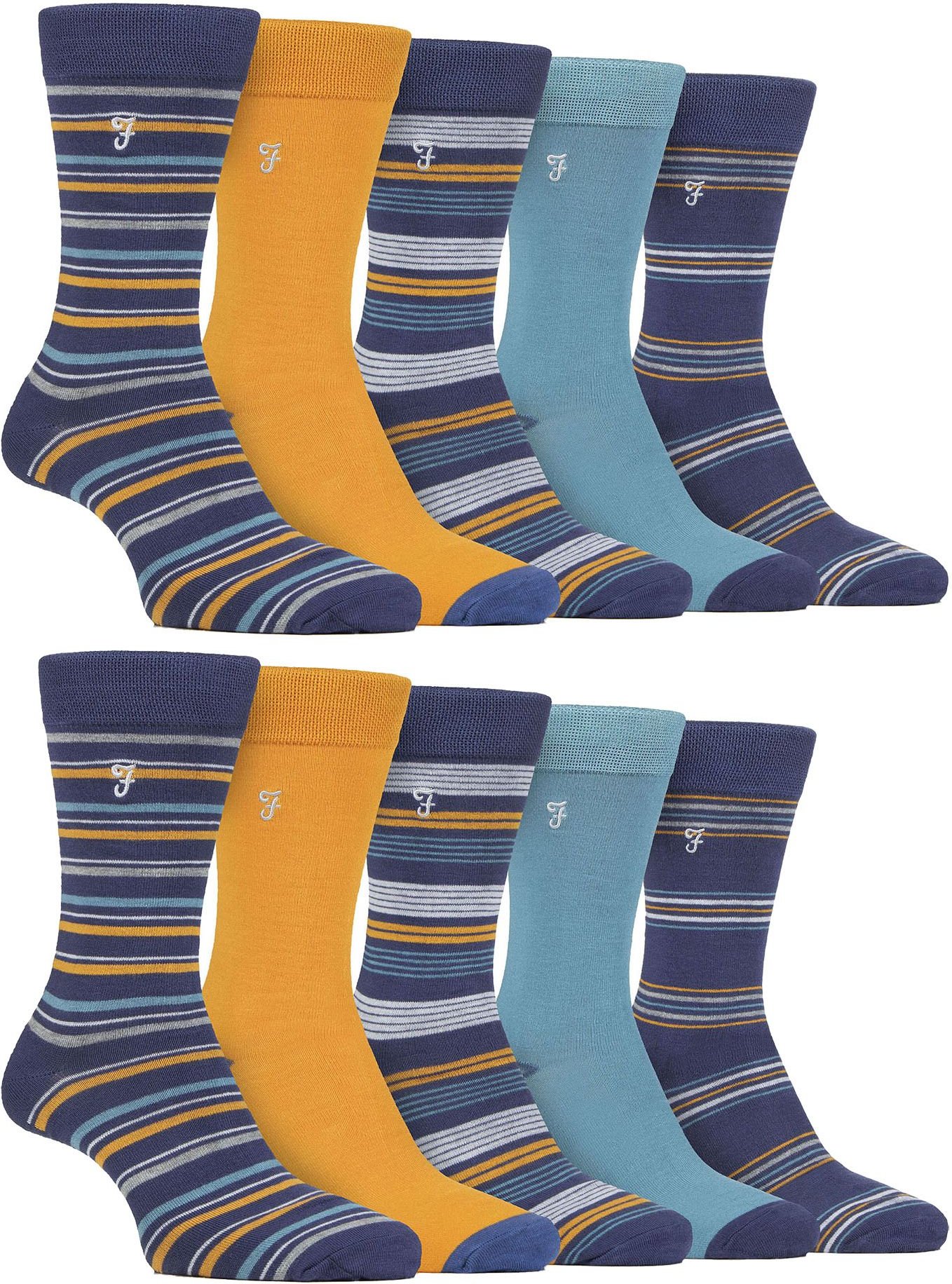 Herren 10er-Pack Bunte Bambussocken