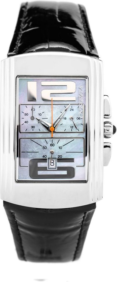 Chronotech schwarze Lederuhr