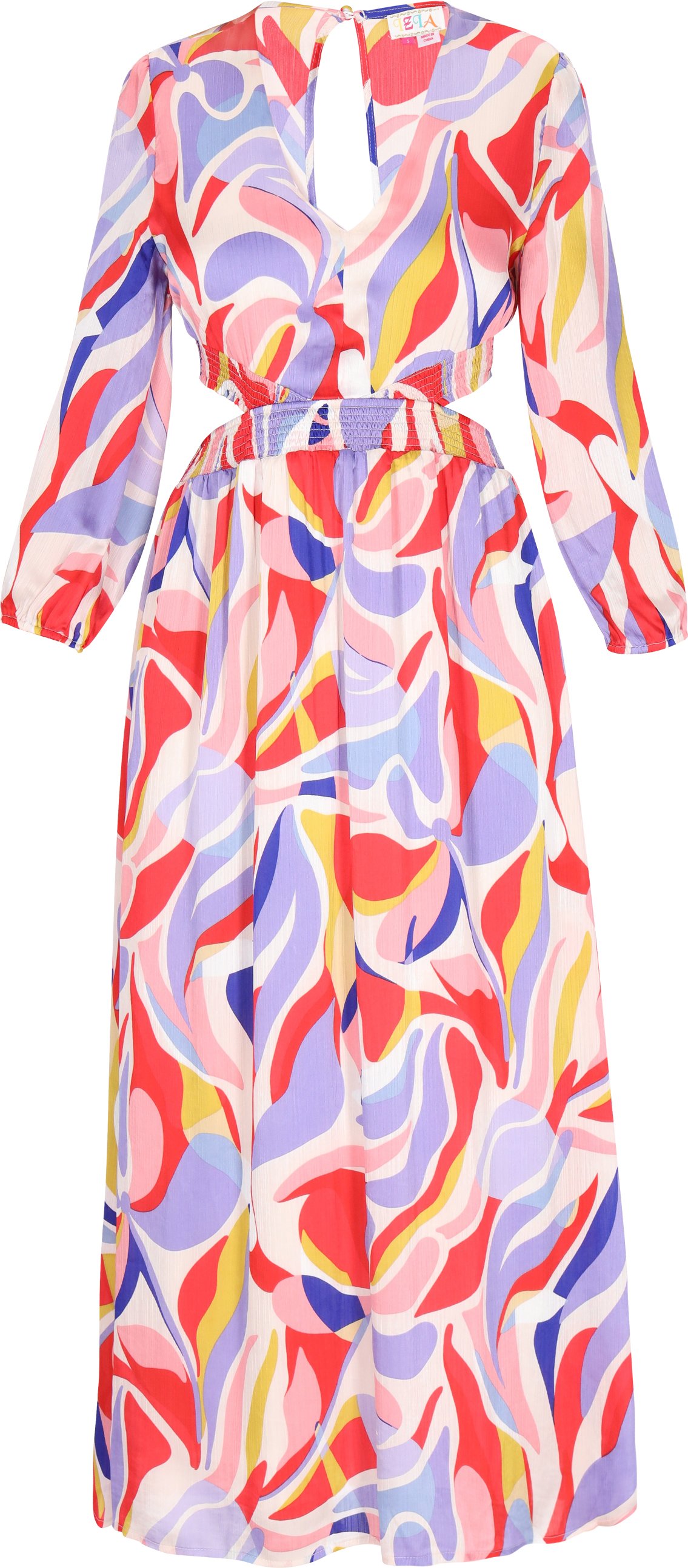 IZIA Kleid Frauen rot mehrfarbig