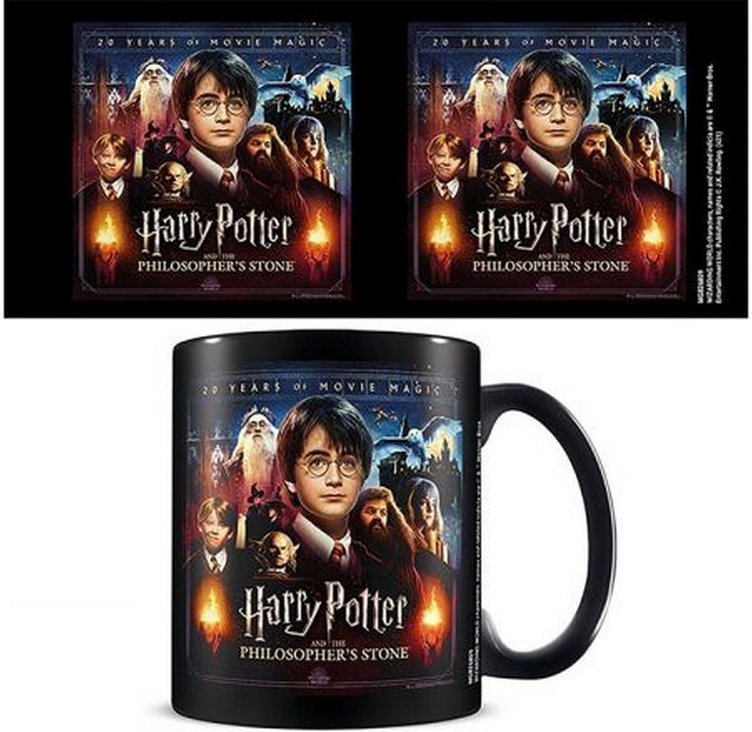 Harry Potter - Kaffeebecher "20 Years Of Movie Magic" (Schwarz/Bunt)