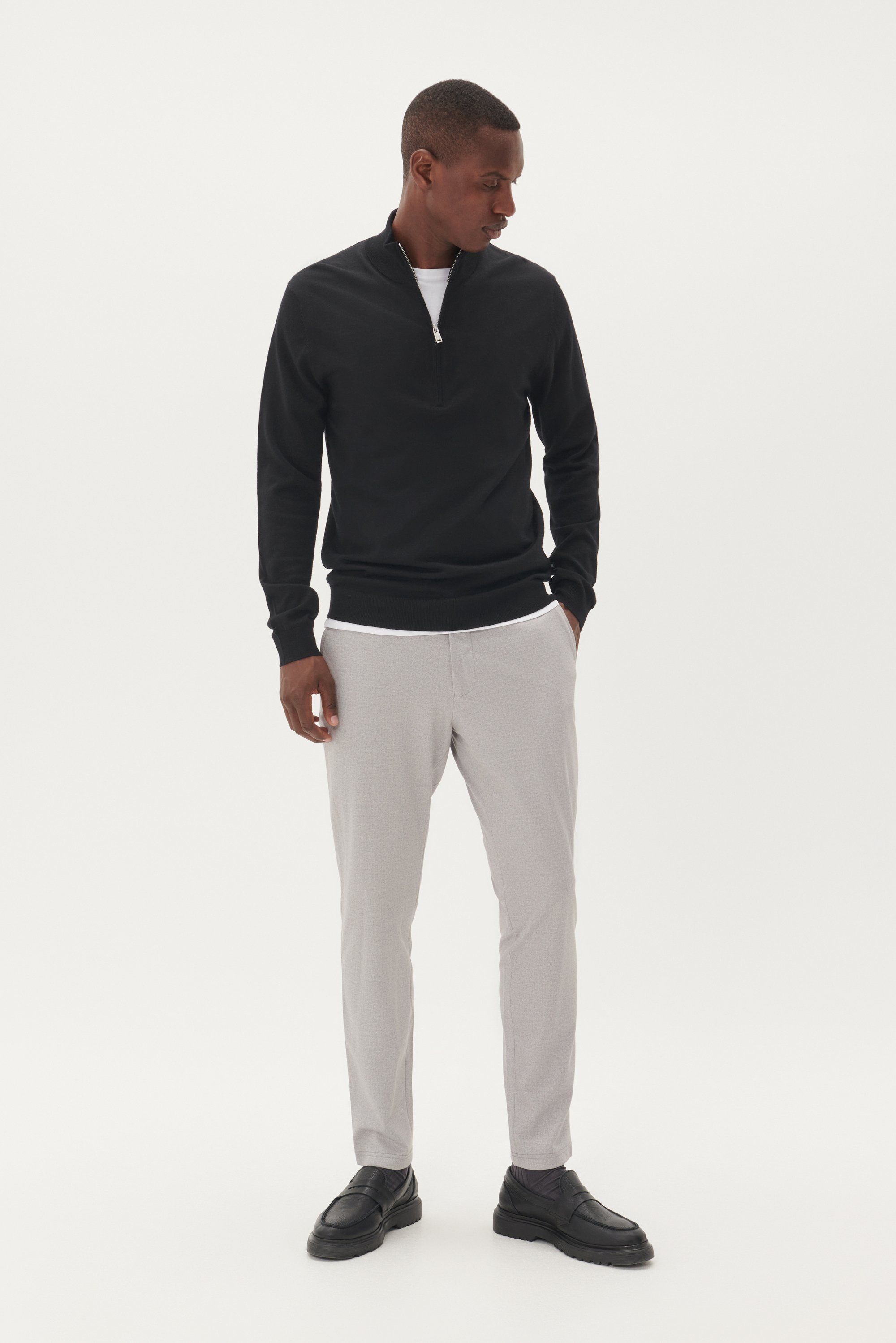 Strickpullover MAmason Gerade Passform black