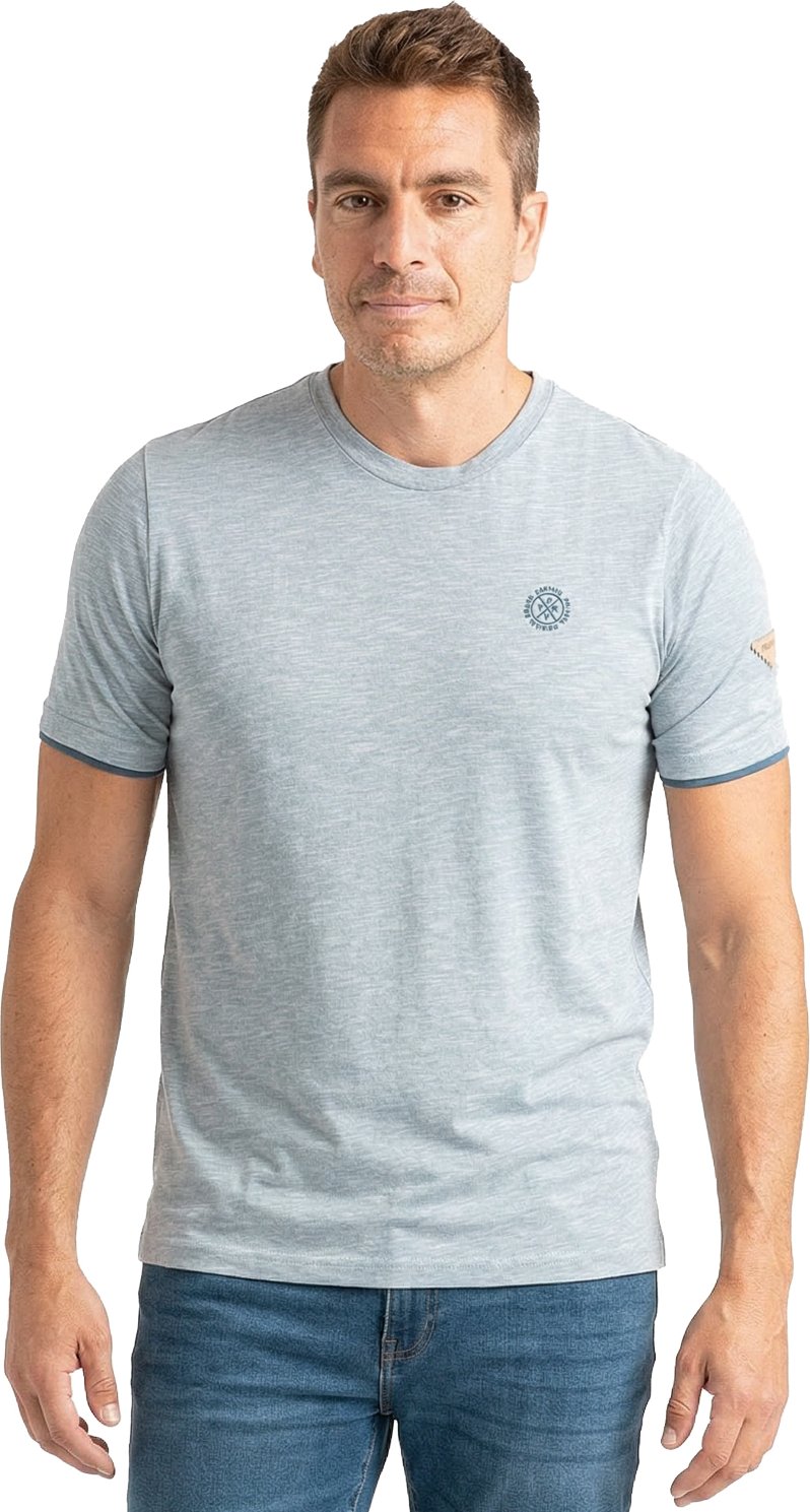 Herren T-Shirt mit kurzem Arm im Mikrostreifen-Design PRI2532