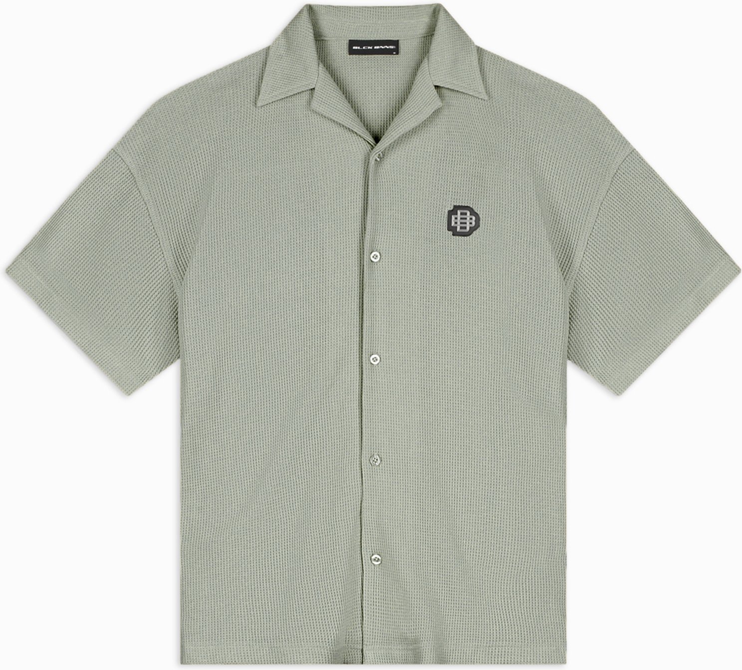 Schwarze Bananen, Monogram Waffelhemd, Grün