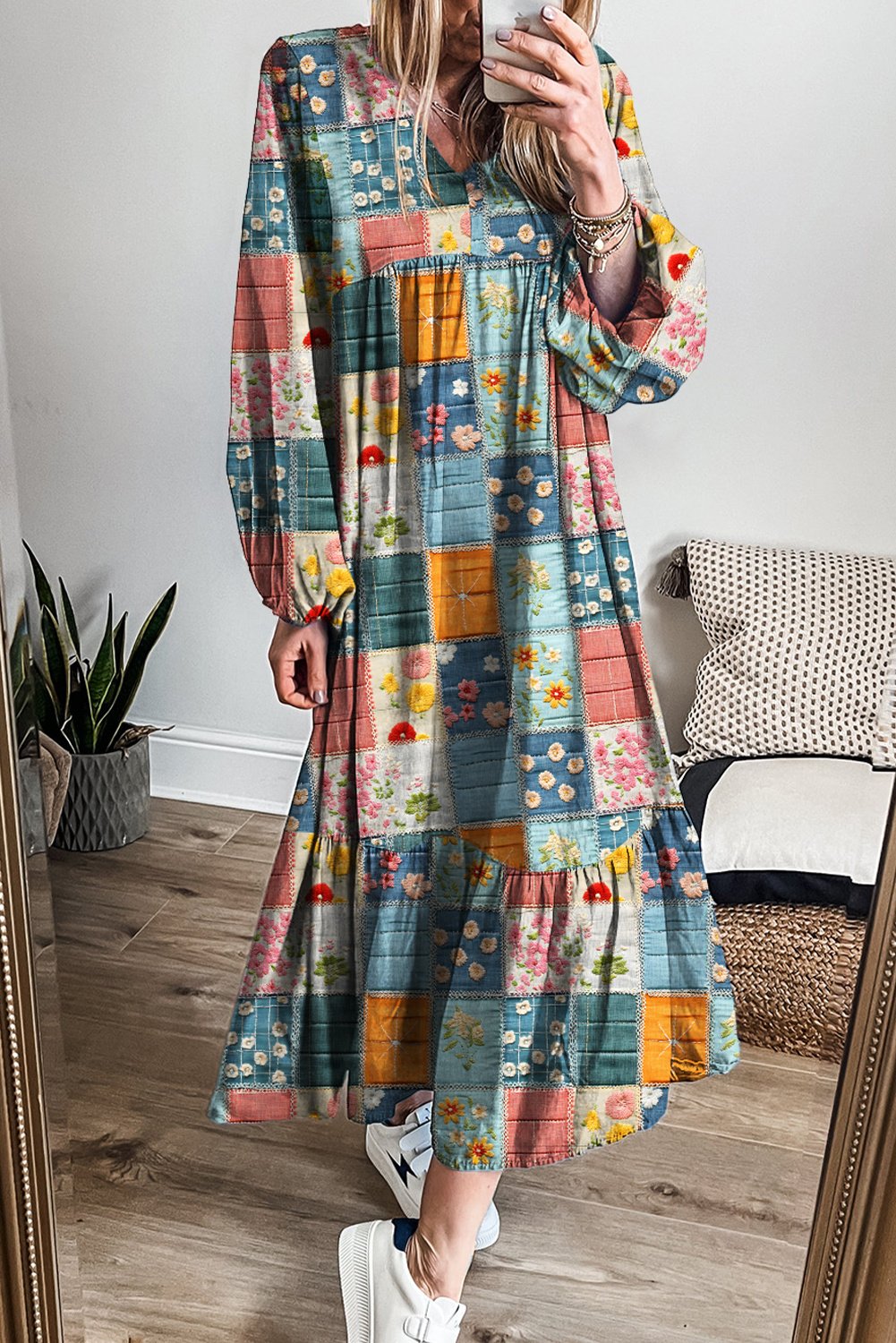 Paillettendruck Langkleid