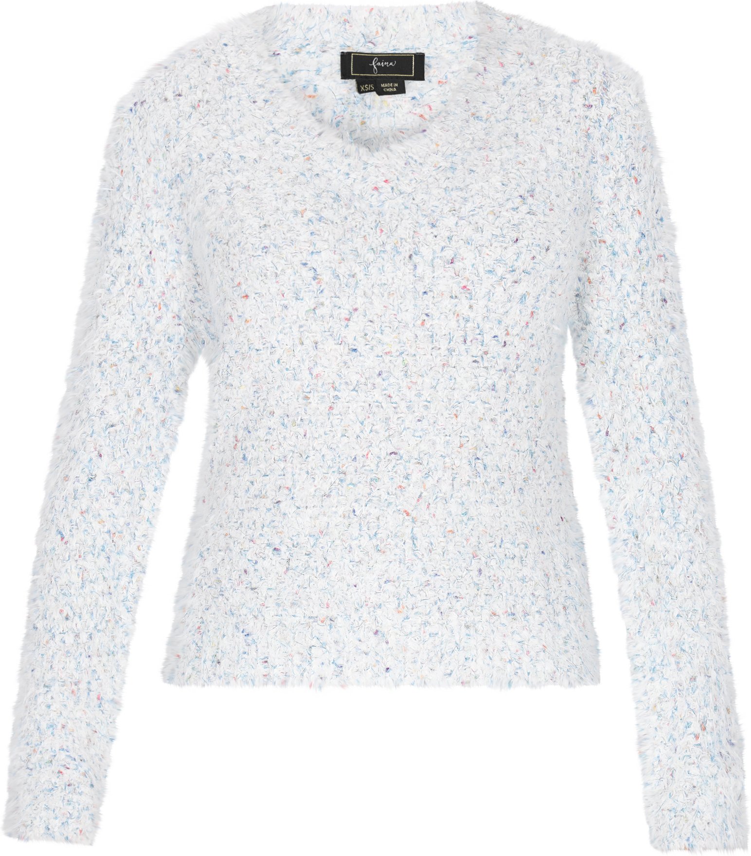 Faina Pullover Frauen weiß mehrfarbig