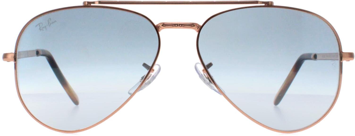Thumbnail - Ray-Ban Aviator Unisex poliert Rose Gold blau Gradient RB3625 neu Aviator