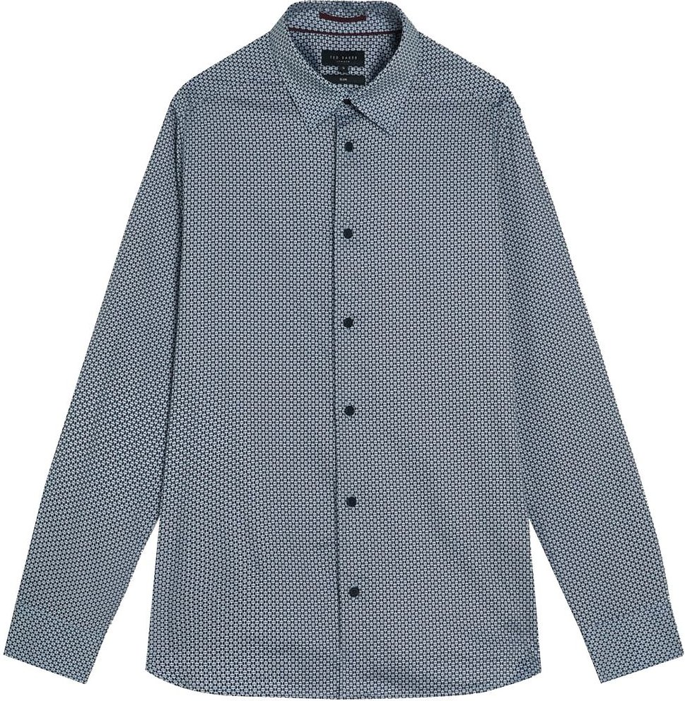 Ted Baker Faenza Herren Navy Geometrisches Hemd