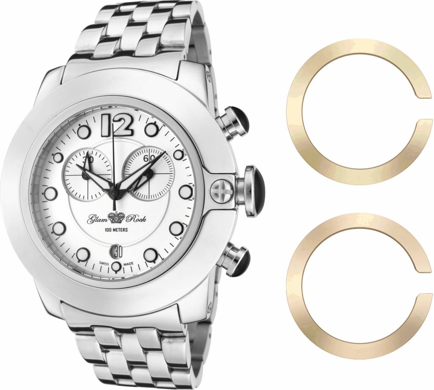 Glam Rock Damenuhr Quartz Silber